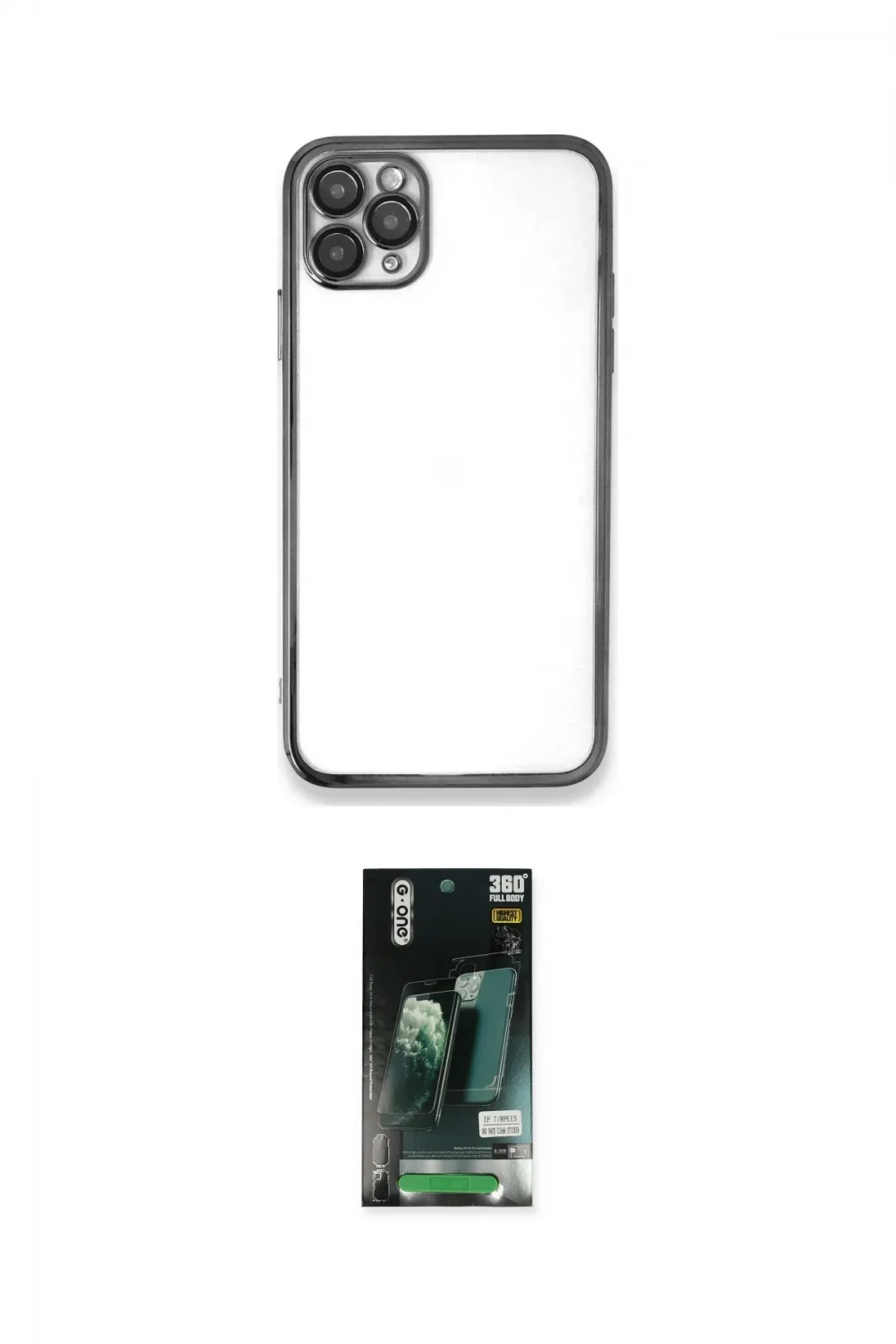 ieg™ iPhone 11 Pro Max Kılıf Vadi Minimal - Siyah 360 Mat Full Body Arka Koruyucu