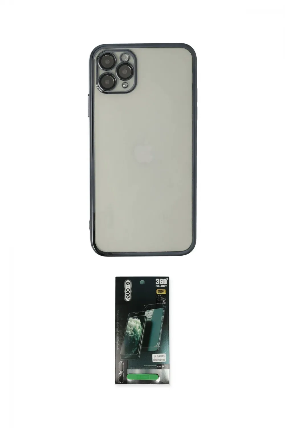 ieg™ iPhone 11 Pro Max Kılıf Vadi Minimal - Siyah 360 Mat Full Body Arka Koruyucu