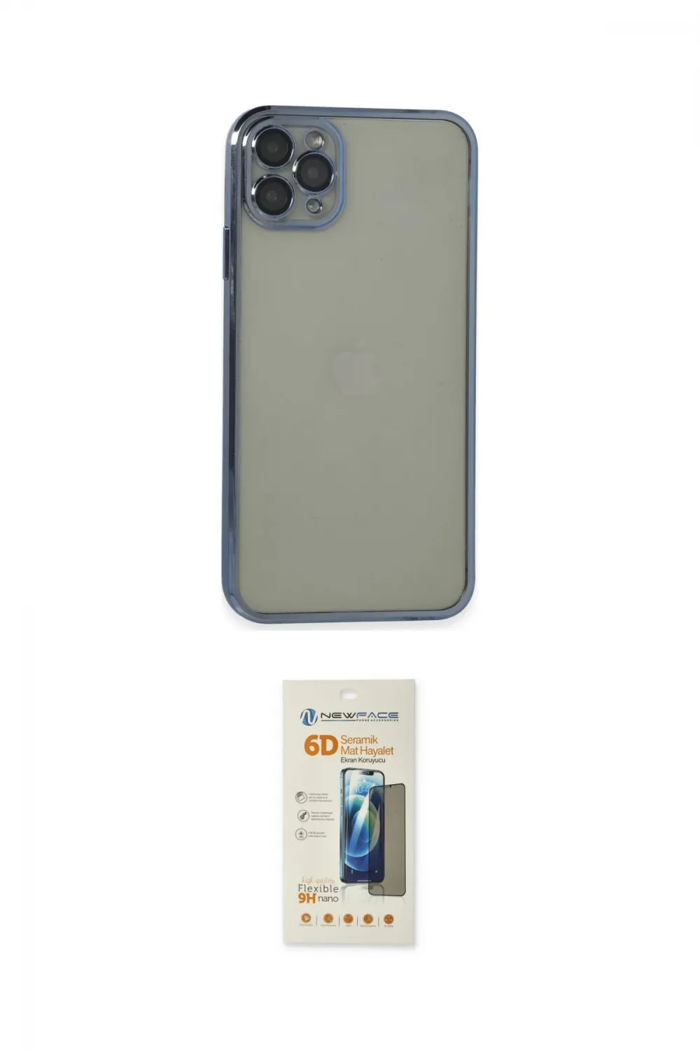 ieg™ iPhone 11 Pro Max Kılıf Vadi Minimal - Siyah 6D Mat Seramik Hayalet Nano Ekran Koruyucu