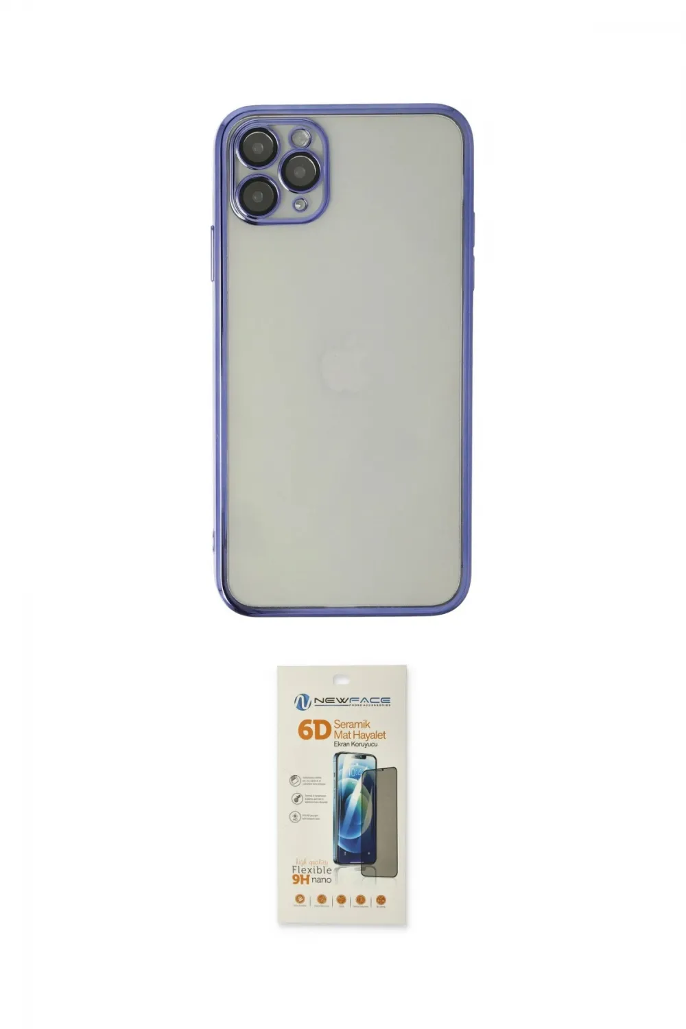 ieg™ iPhone 11 Pro Max Kılıf Vadi Minimal - Siyah 6D Mat Seramik Hayalet Nano Ekran Koruyucu