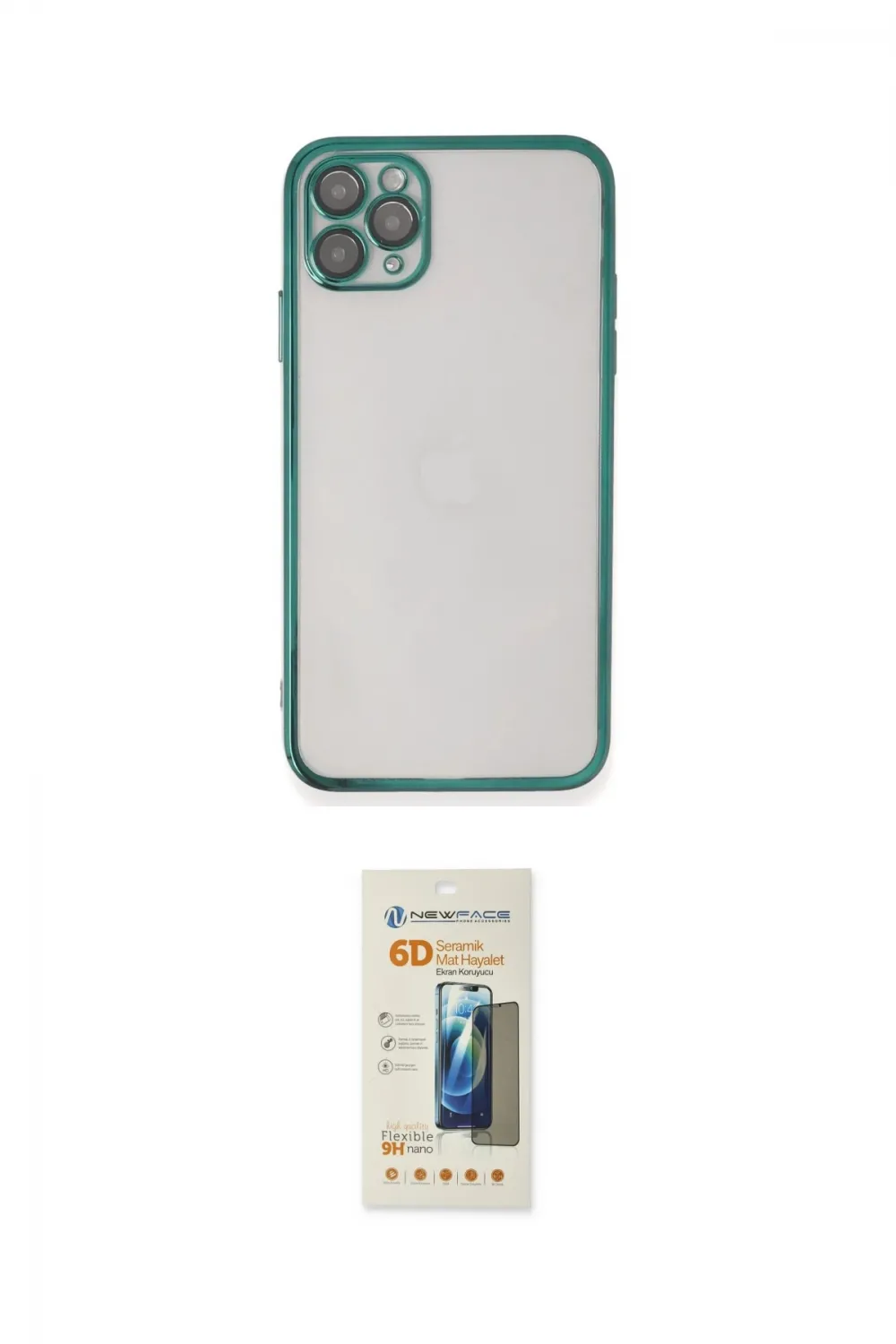 ieg™ iPhone 11 Pro Max Kılıf Vadi Minimal - Siyah 6D Mat Seramik Hayalet Nano Ekran Koruyucu