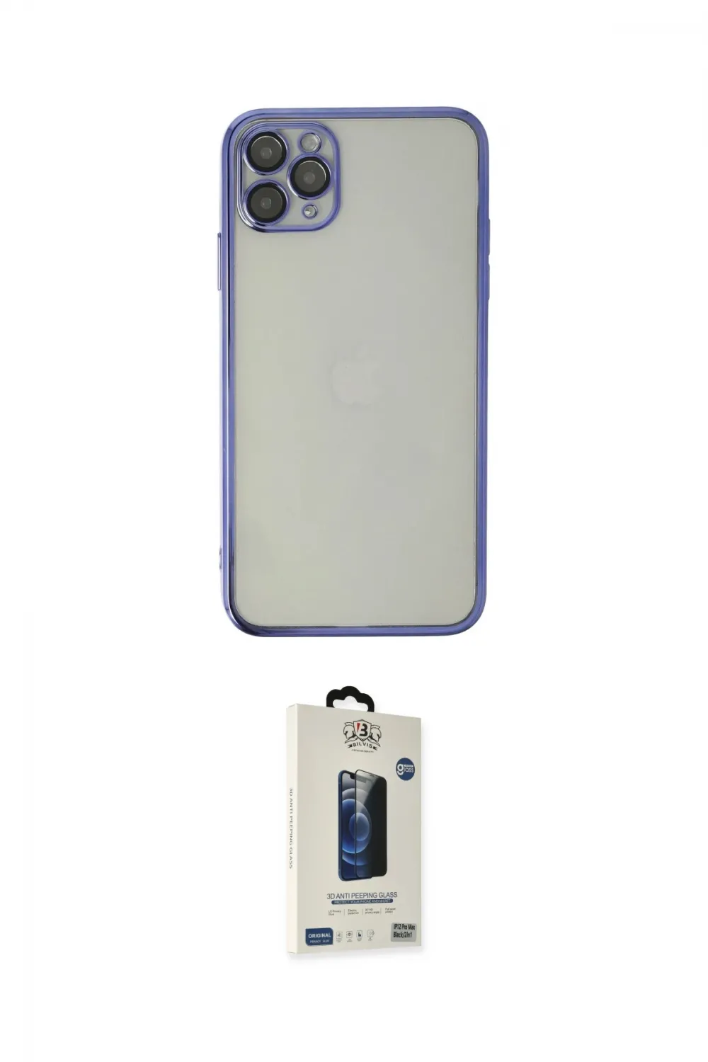 ieg™ iPhone 11 Pro Max Kılıf Vadi Minimal - Siyah Bilvis Hayalet Cam Ekran Koruyucu