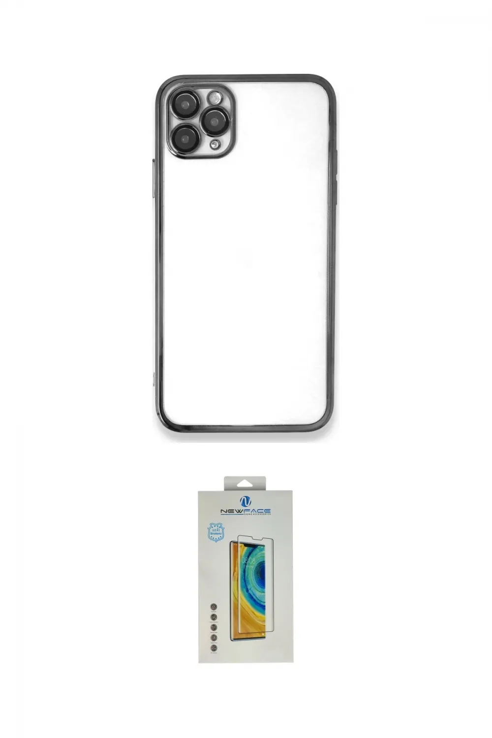 ieg™ iPhone 11 Pro Max Kılıf Vadi Minimal - Siyah Polymer Nano Ekran Koruyucu