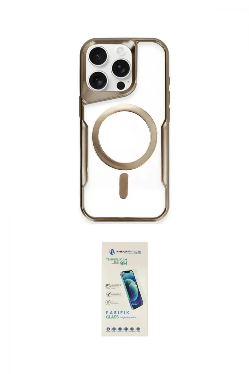 ieg™ iPhone 11 Pro Max Kılıf Yadigar Klasik Özel Seri - Şeffaf Pasifik Cam Ekran Koruyucu