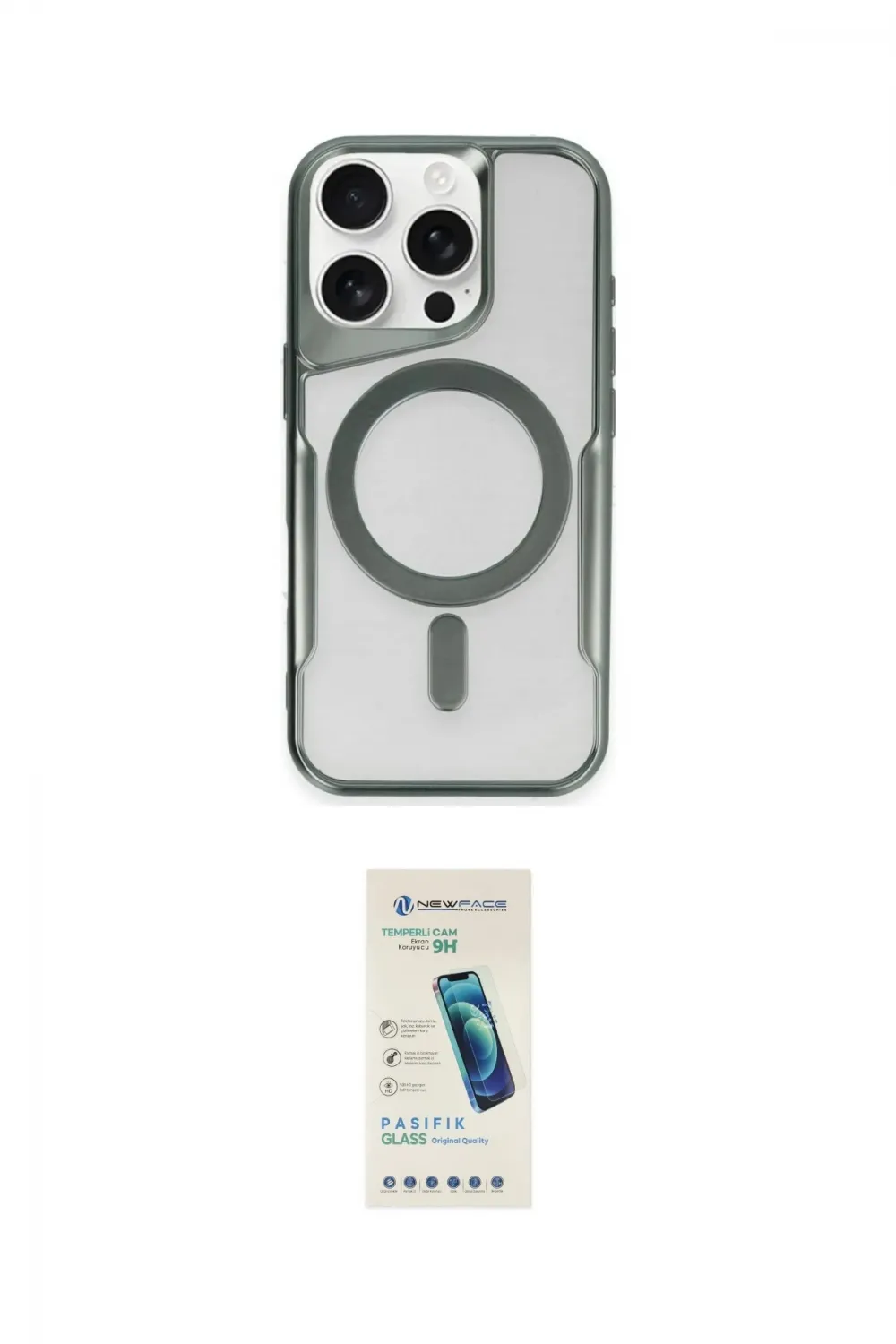 ieg™ iPhone 11 Pro Max Kılıf Yadigar Klasik Özel Seri - Şeffaf Pasifik Cam Ekran Koruyucu