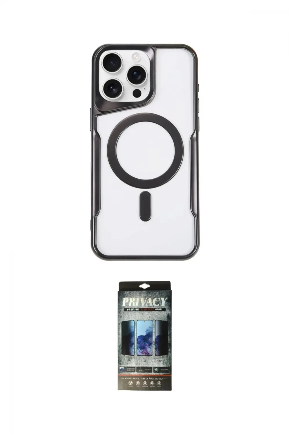 ieg™ iPhone 11 Pro Max Kılıf Yadigar Klasik Özel Seri - Siyah 34D Hayalet Izgaralı Cam