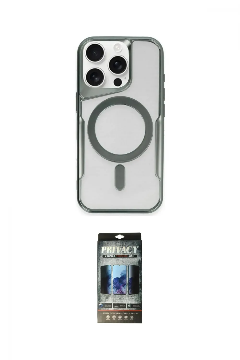 ieg™ iPhone 11 Pro Max Kılıf Yadigar Klasik Özel Seri - Siyah 34D Hayalet Izgaralı Cam