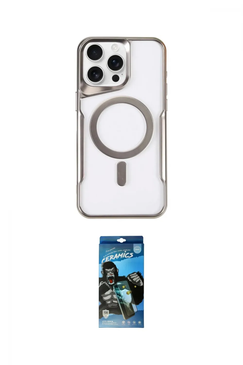 ieg™ iPhone 11 Pro Max Kılıf Yadigar Klasik Özel Seri - Siyah 34D Izgaralı Cam