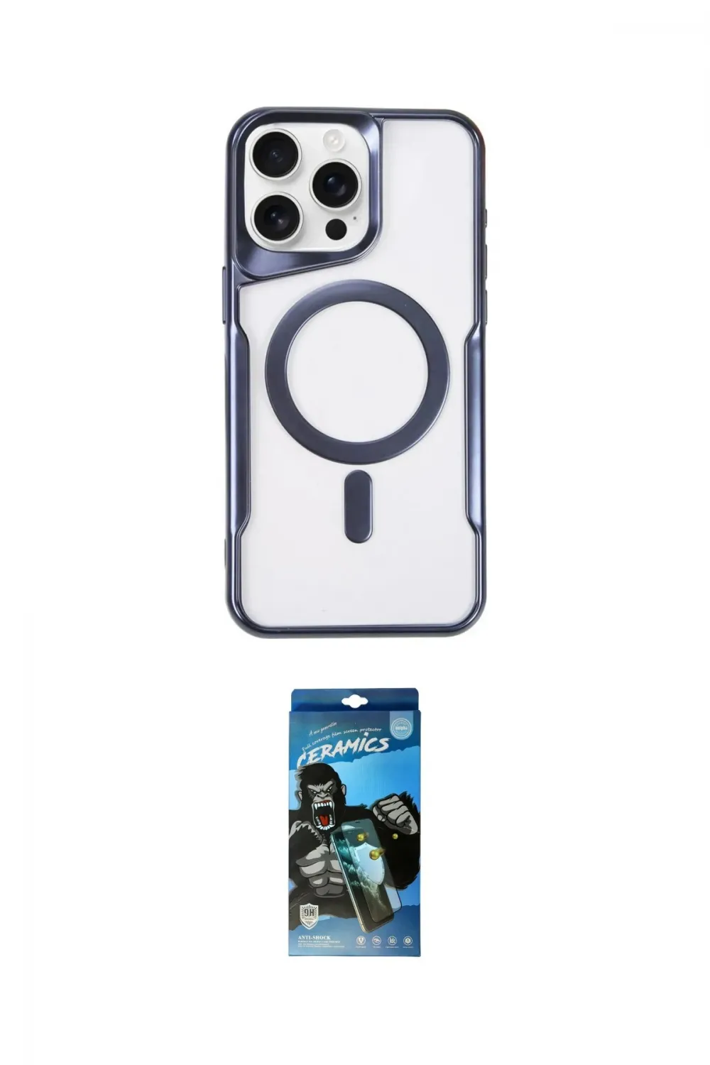 ieg™ iPhone 11 Pro Max Kılıf Yadigar Klasik Özel Seri - Siyah 34D Izgaralı Cam