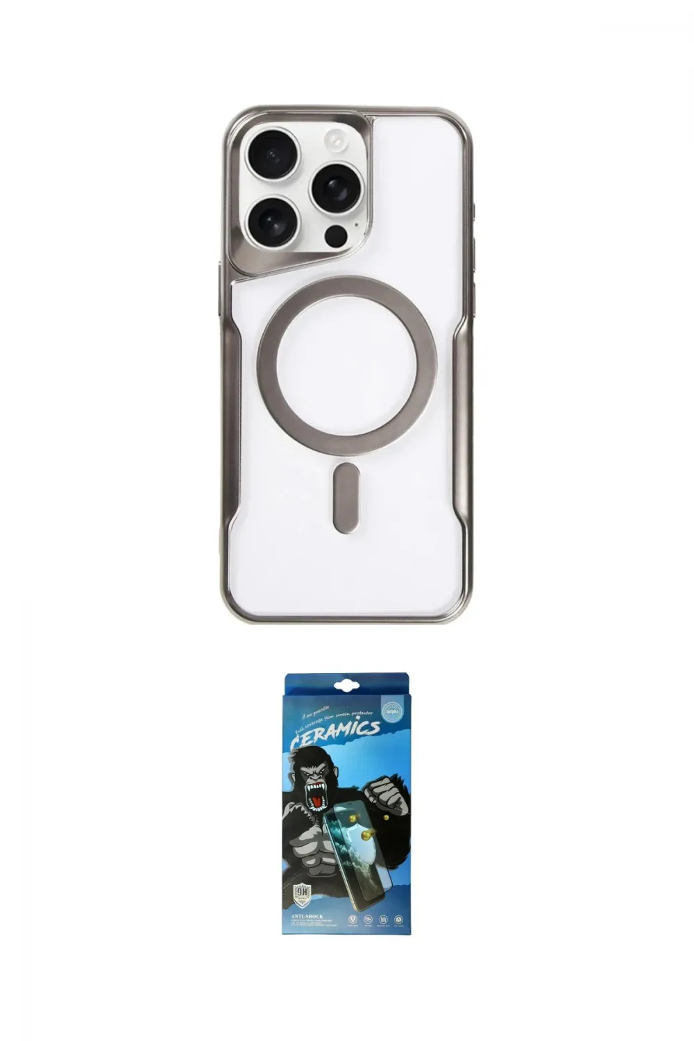 ieg™ iPhone 11 Pro Max Kılıf Yadigar Klasik Özel Seri - Siyah 34D Izgaralı Cam