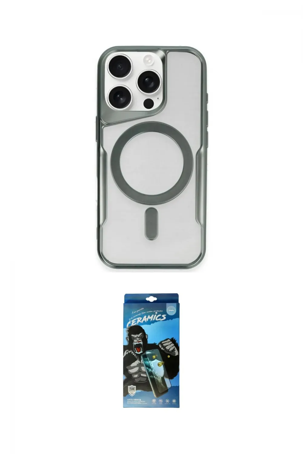 ieg™ iPhone 11 Pro Max Kılıf Yadigar Klasik Özel Seri - Siyah 34D Izgaralı Cam