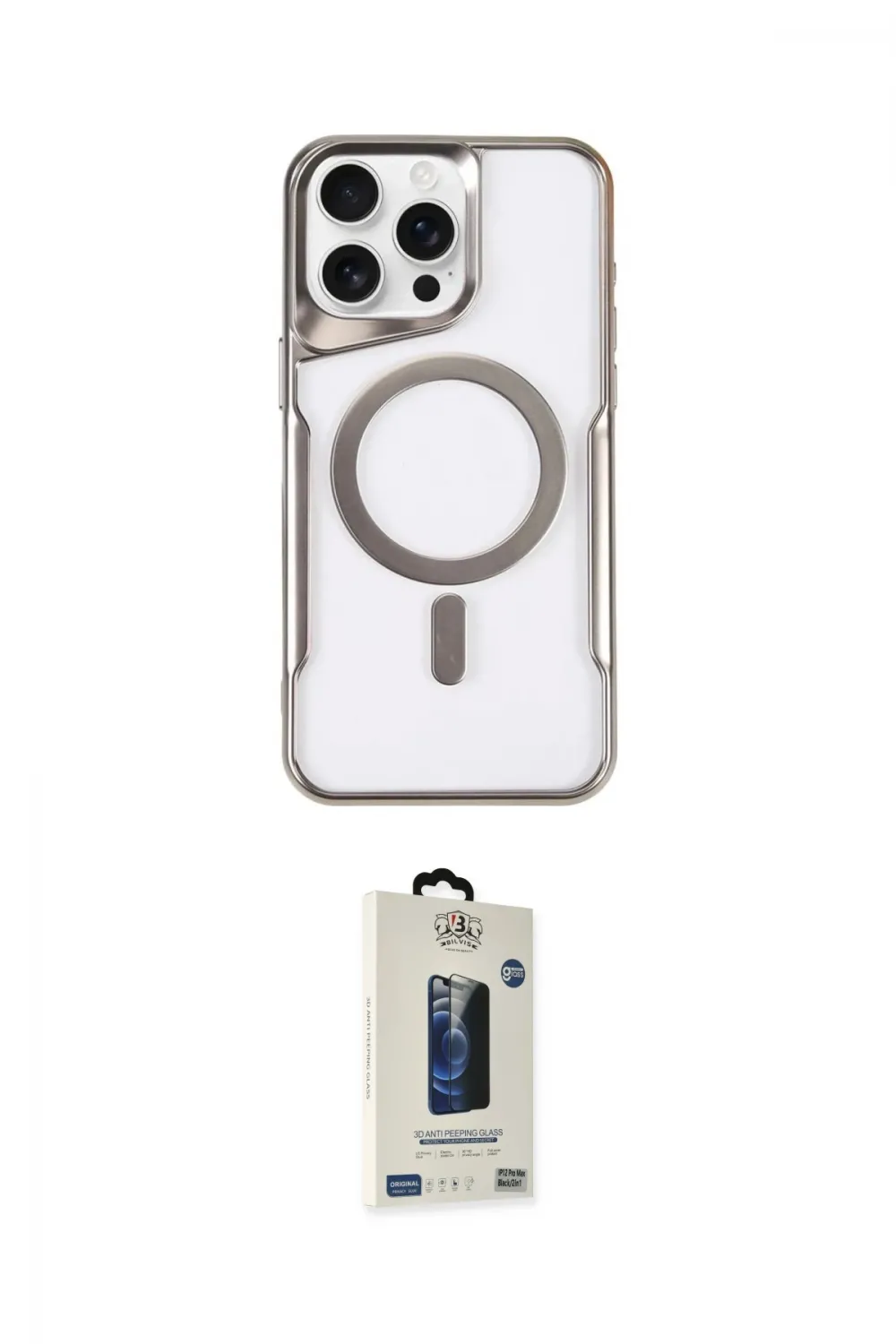 ieg™ iPhone 11 Pro Max Kılıf Yadigar Klasik Özel Seri - Siyah Bilvis Hayalet Cam Ekran Koruyucu