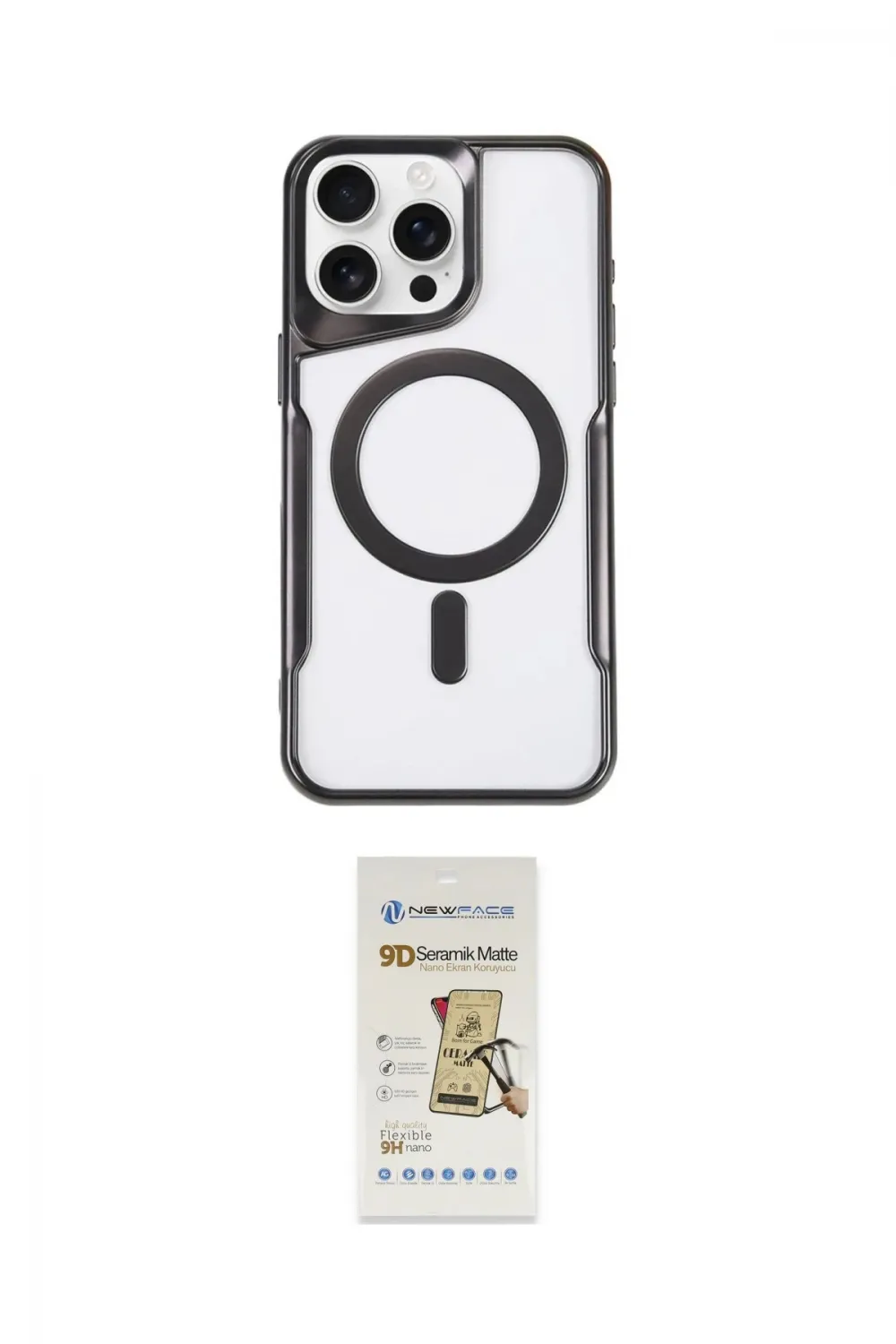 ieg™ iPhone 11 Pro Max Kılıf Yadigar Klasik Özel Seri - Siyah Mat Seramik Nano Ekran Koruyucu