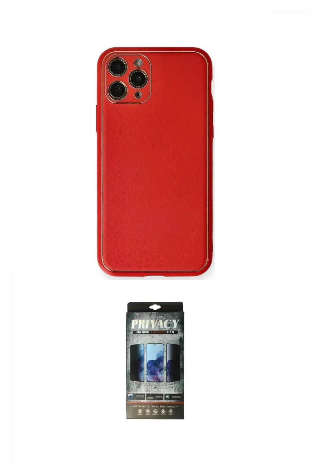 ieg™ iPhone 11 Pro Max Kılıf Yadigar Klasik - Siyah 34D Hayalet Izgaralı Cam