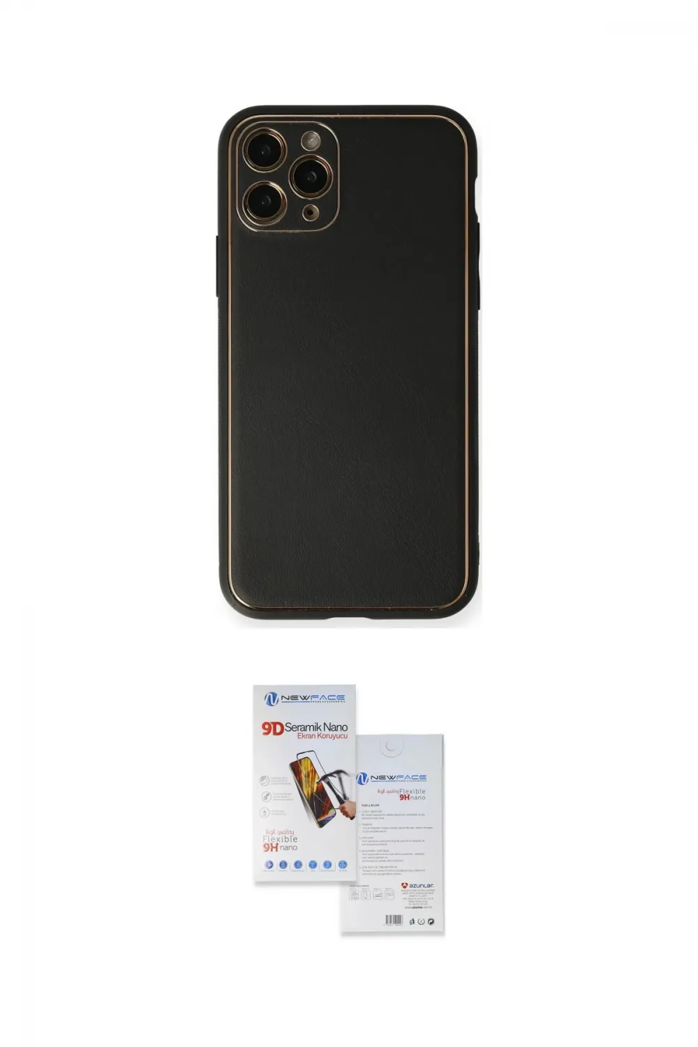 ieg™ iPhone 11 Pro Max Kılıf Yadigar Klasik - Siyah Seramik Nano Ekran Koruyucu