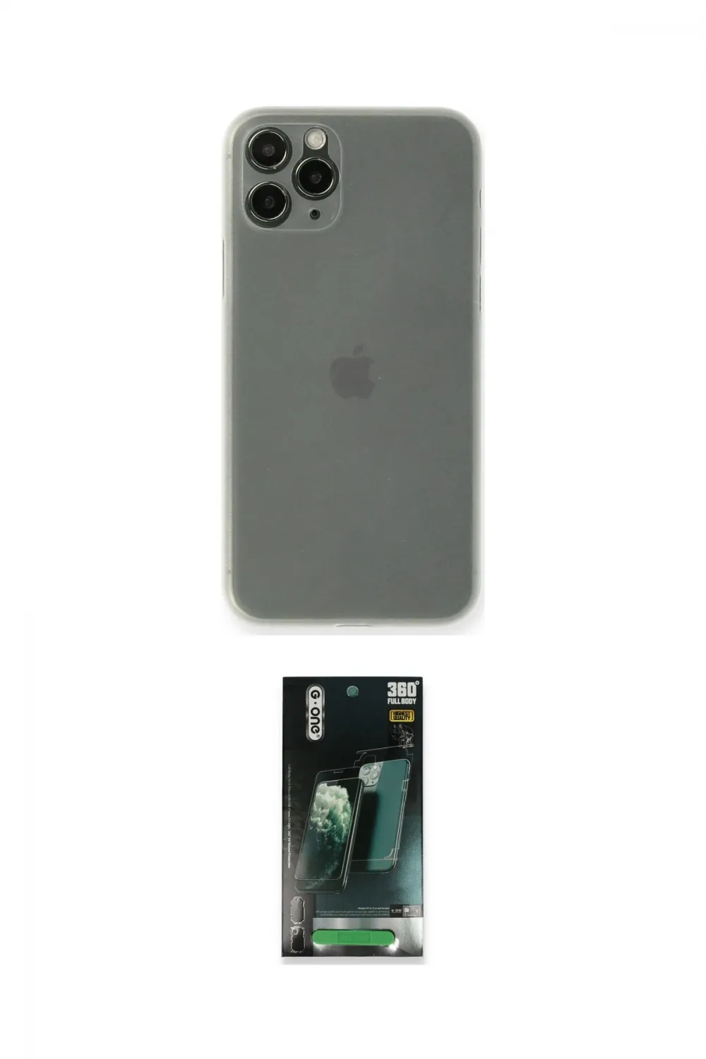 ieg™ iPhone 11 Pro Max Kılıf Yadigar Yansıma Serisi - Şeffaf 360 Full Body Arka Koruyucu