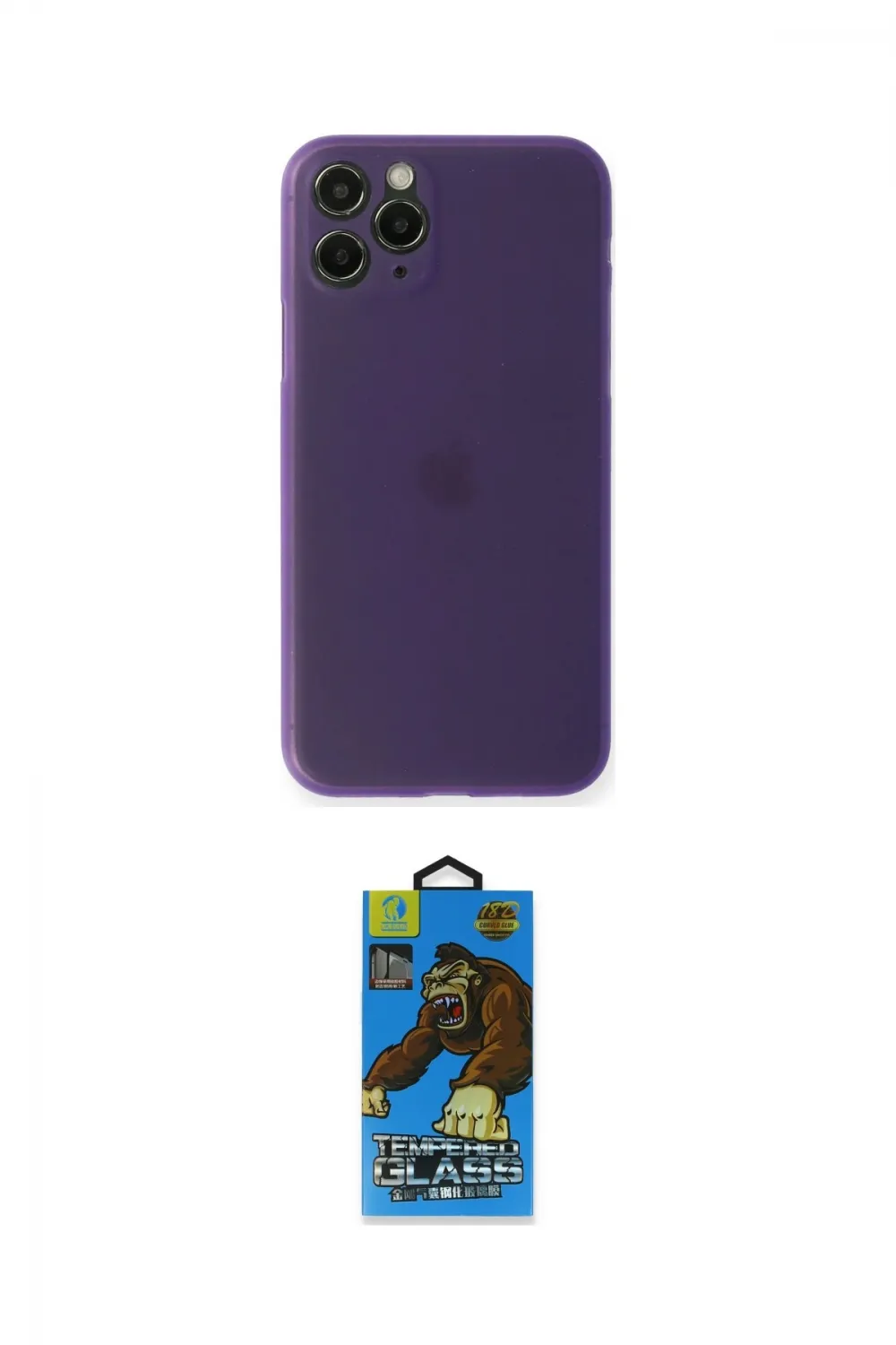 ieg™ iPhone 11 Pro Max Kılıf Yadigar Yansıma Serisi - Siyah 18D Cam Ekran Koruyucu