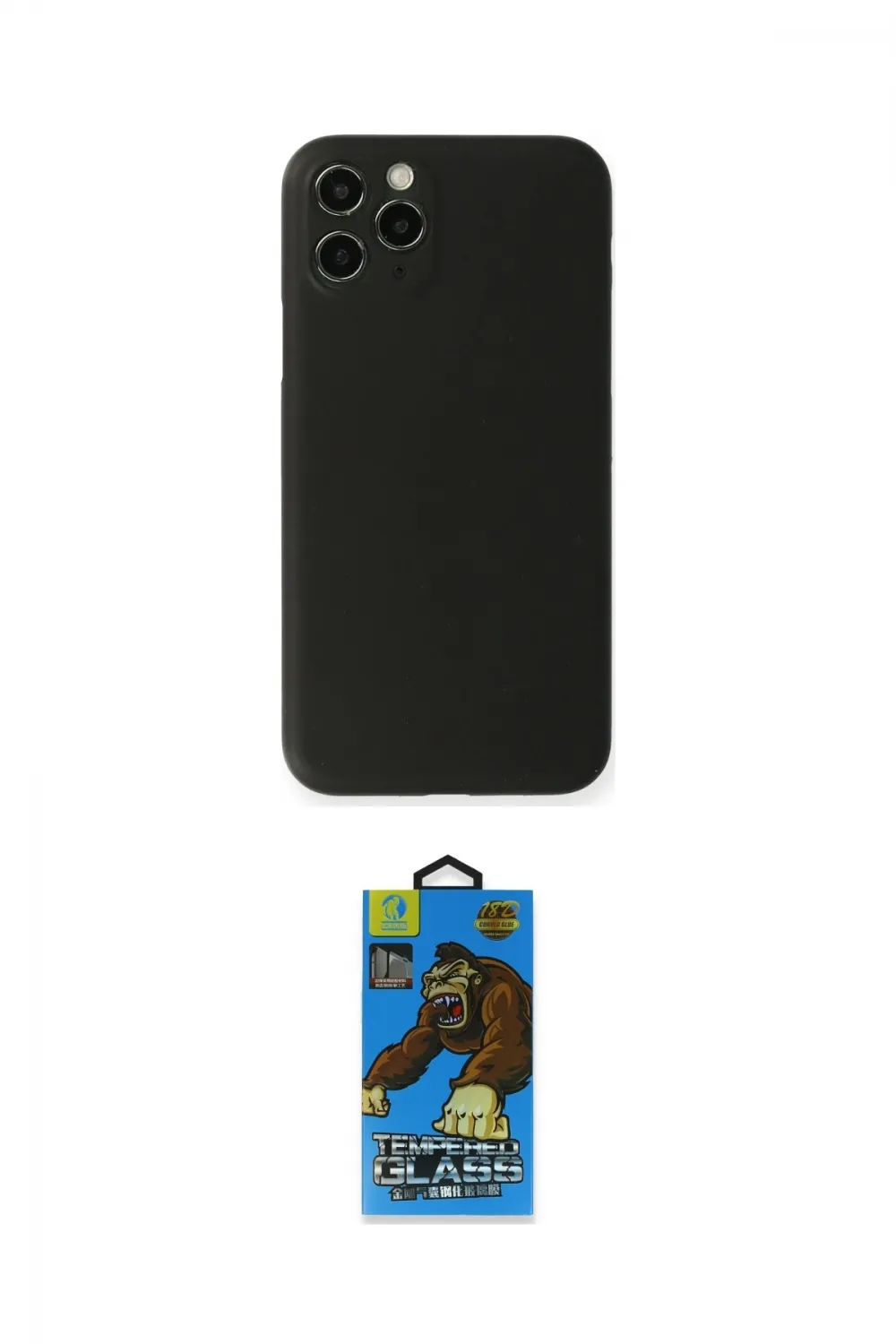 ieg™ iPhone 11 Pro Max Kılıf Yadigar Yansıma Serisi - Siyah 18D Cam Ekran Koruyucu