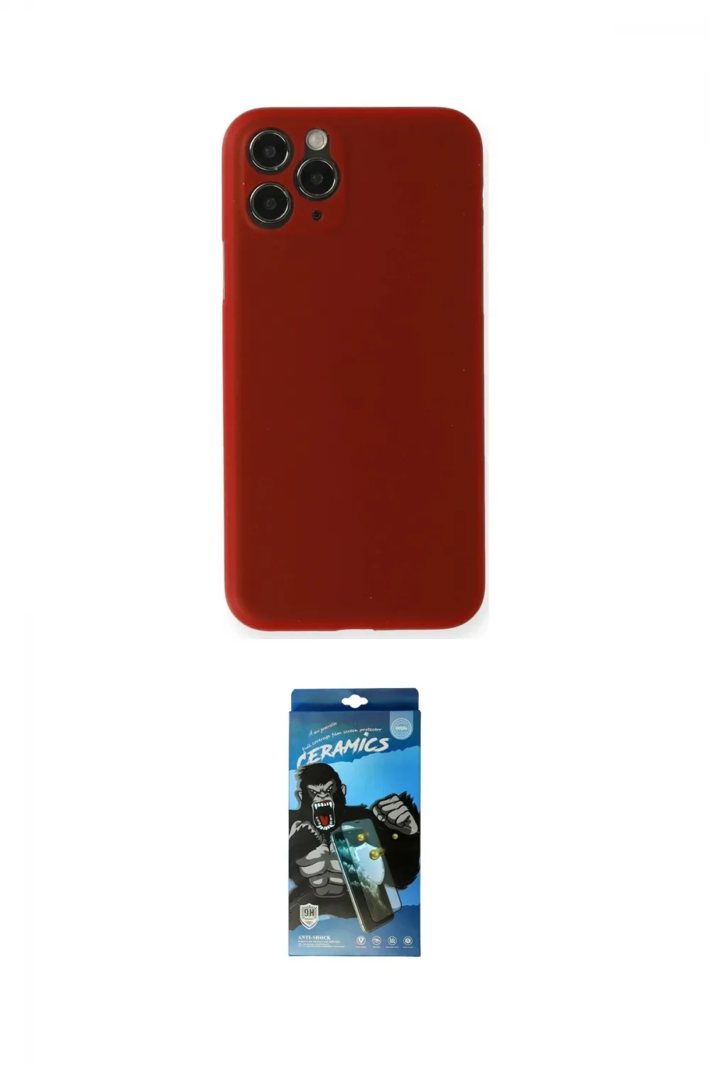 ieg™ iPhone 11 Pro Max Kılıf Yadigar Yansıma Serisi - Siyah 34D Izgaralı Cam