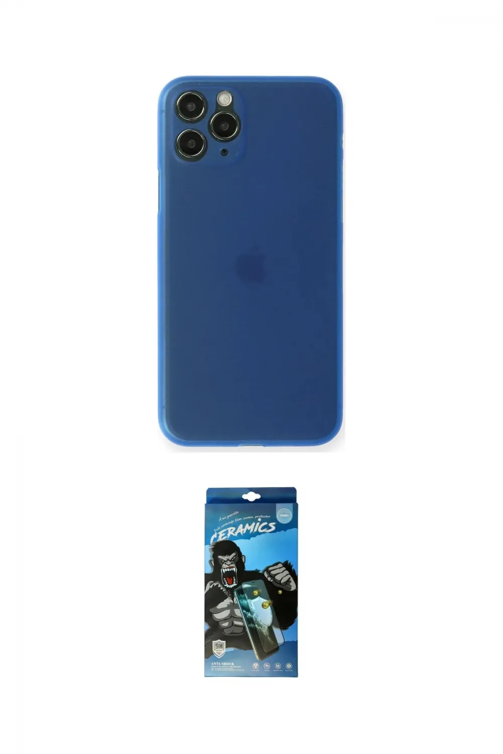 ieg™ iPhone 11 Pro Max Kılıf Yadigar Yansıma Serisi - Siyah 34D Izgaralı Cam