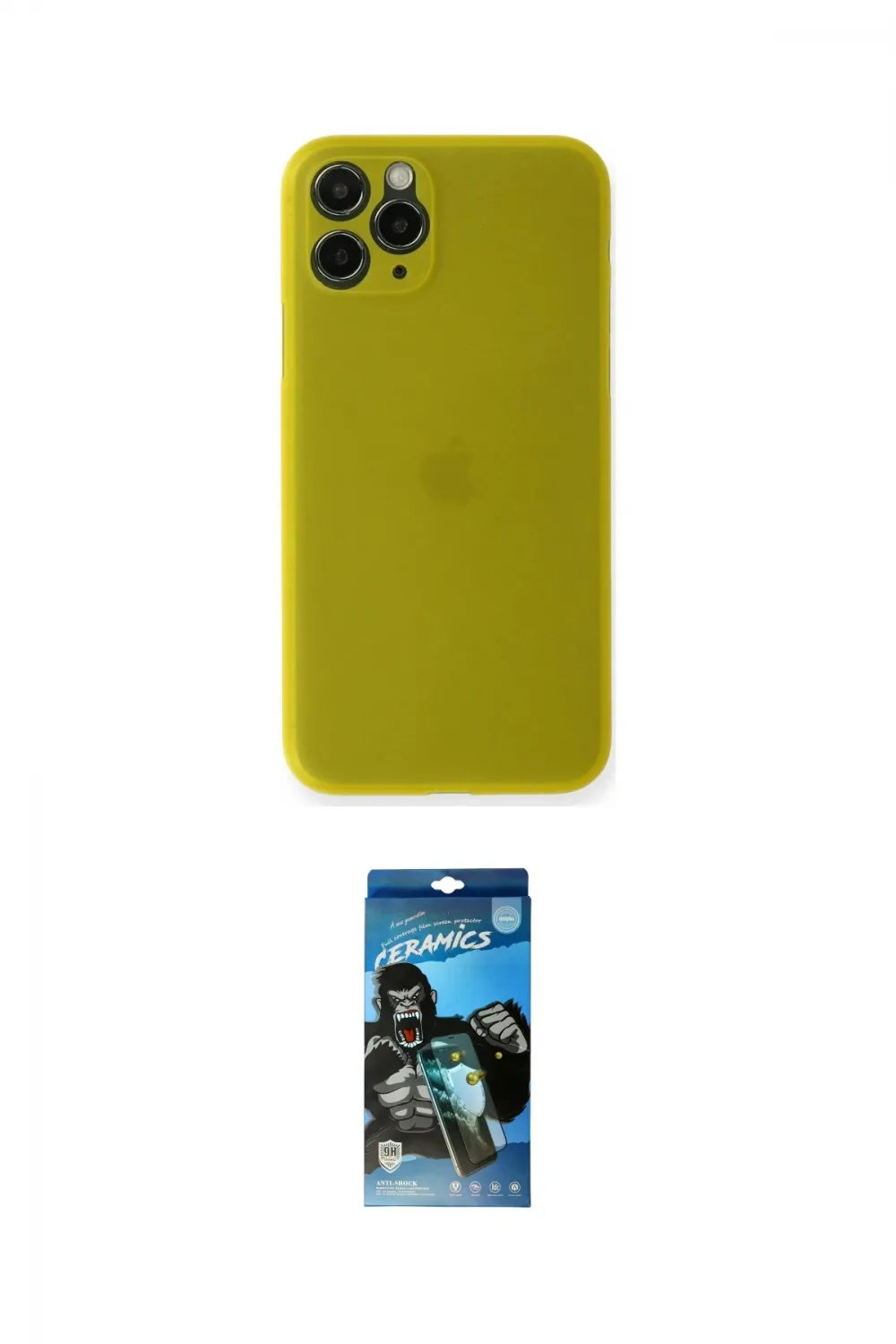 ieg™ iPhone 11 Pro Max Kılıf Yadigar Yansıma Serisi - Siyah 34D Izgaralı Cam