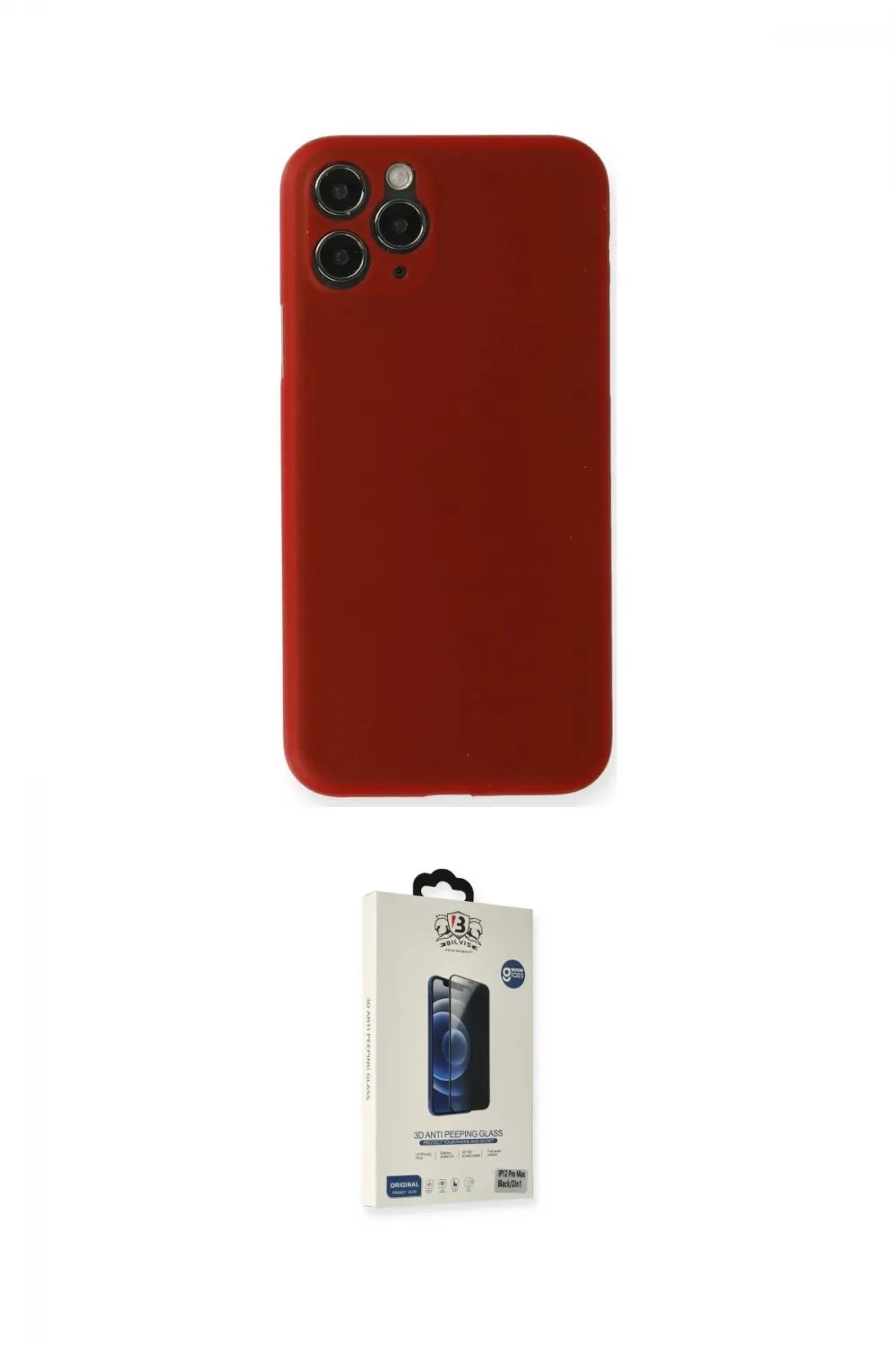 ieg™ iPhone 11 Pro Max Kılıf Yadigar Yansıma Serisi - Siyah Bilvis Hayalet Cam Ekran Koruyucu
