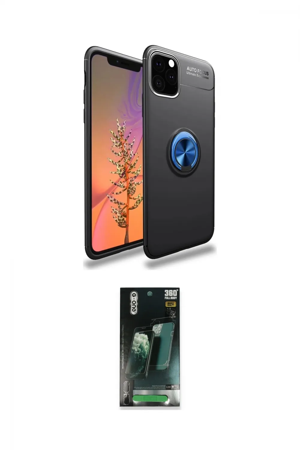 ieg™ iPhone 11 Pro Max Kılıf Yankı Form Prime - Şeffaf 360 Full Body Arka Koruyucu