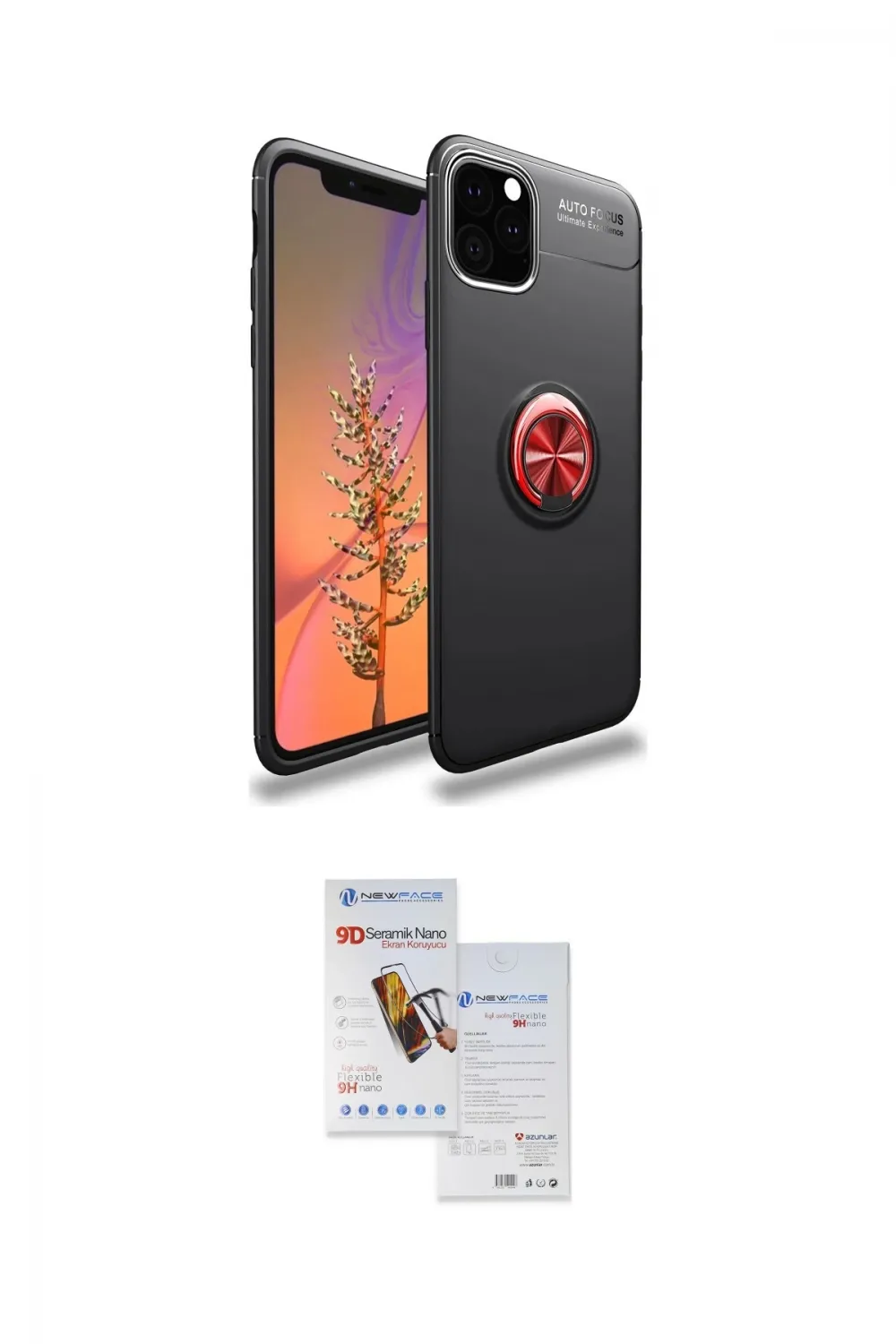 ieg™ iPhone 11 Pro Max Kılıf Yankı Form Prime - Siyah Seramik Nano Ekran Koruyucu