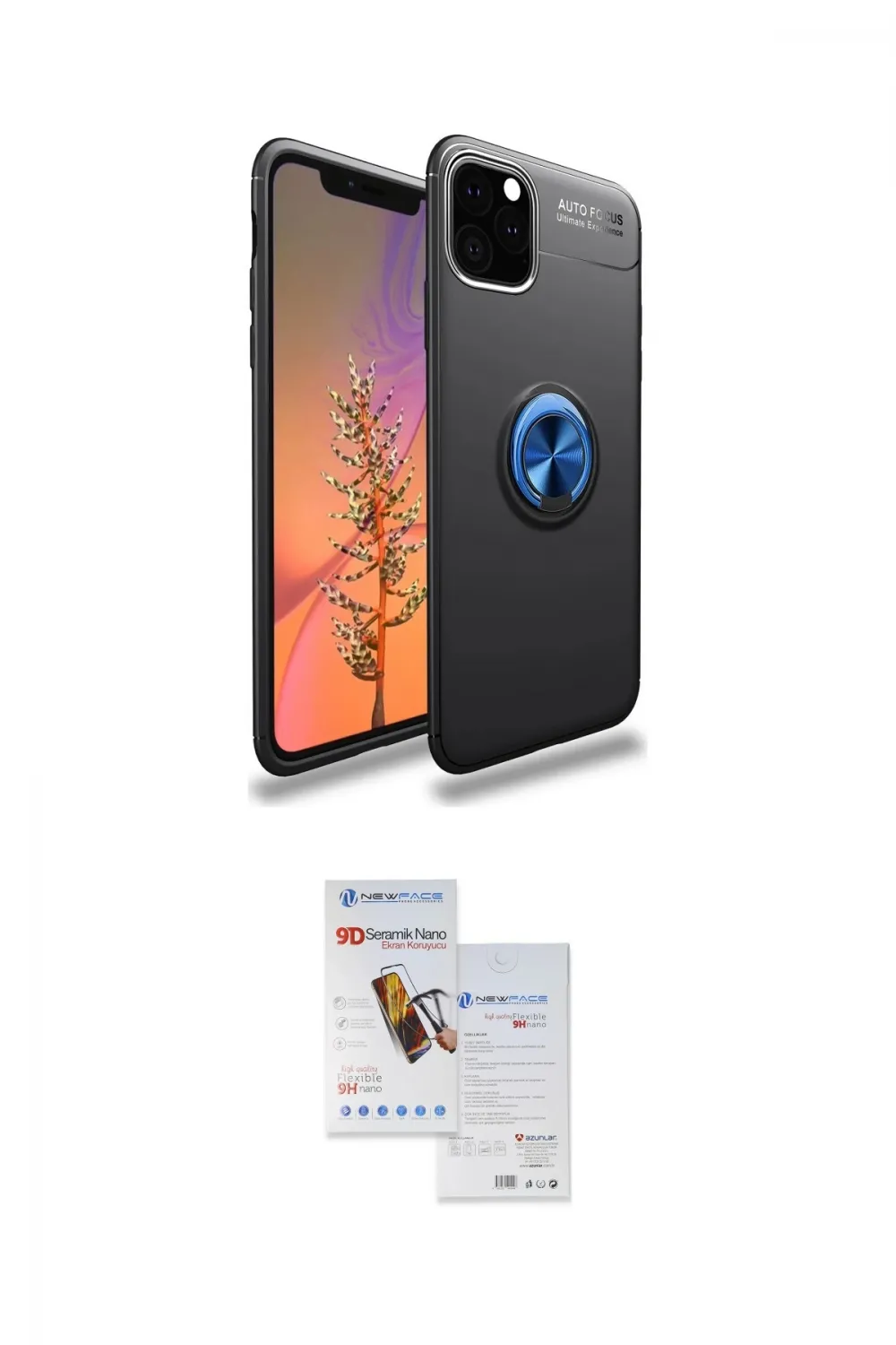 ieg™ iPhone 11 Pro Max Kılıf Yankı Form Prime - Siyah Seramik Nano Ekran Koruyucu