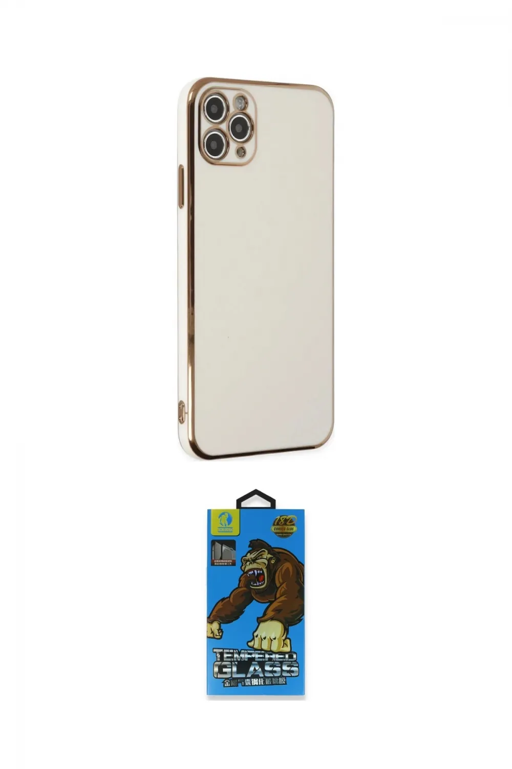 ieg™ iPhone 11 Pro Max Kılıf Yankı Serisi - Siyah 18D Cam Ekran Koruyucu