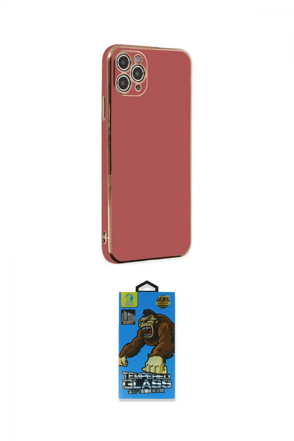 ieg™ iPhone 11 Pro Max Kılıf Yankı Serisi - Siyah 18D Cam Ekran Koruyucu
