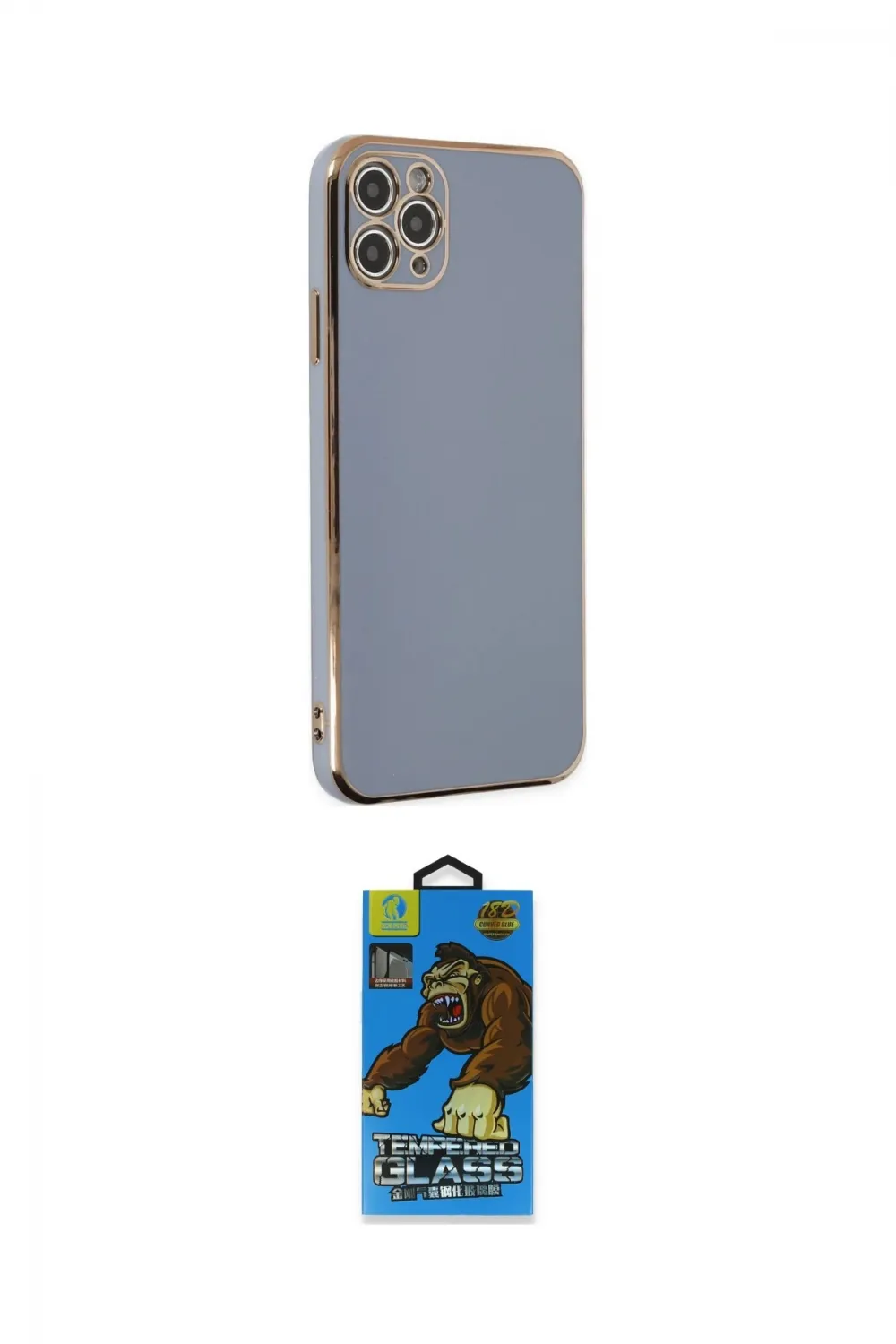 ieg™ iPhone 11 Pro Max Kılıf Yankı Serisi - Siyah 18D Cam Ekran Koruyucu