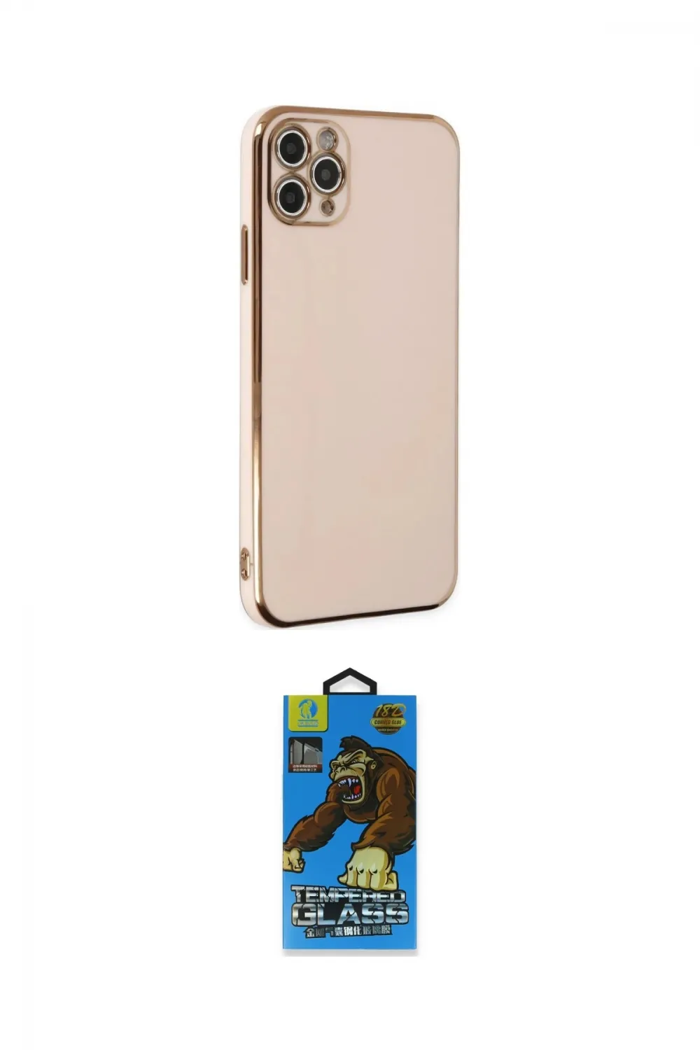 ieg™ iPhone 11 Pro Max Kılıf Yankı Serisi - Siyah 18D Cam Ekran Koruyucu
