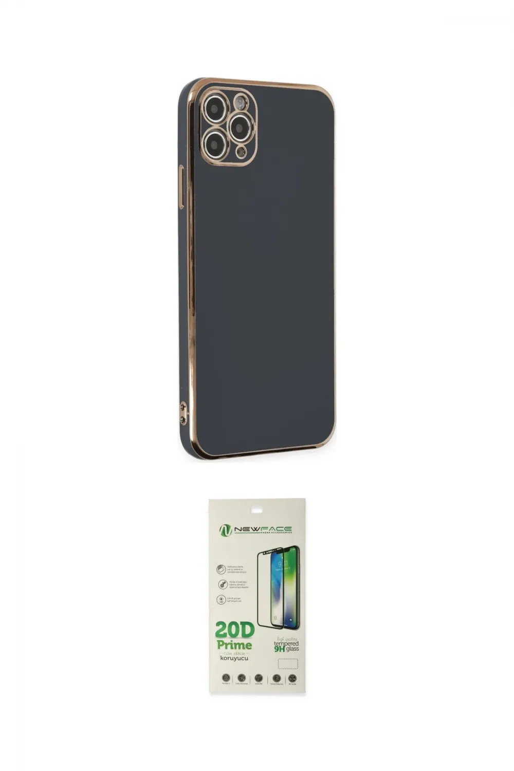 ieg™ iPhone 11 Pro Max Kılıf Yankı Serisi - Siyah 20D Premium Cam Ekran Koruyucu