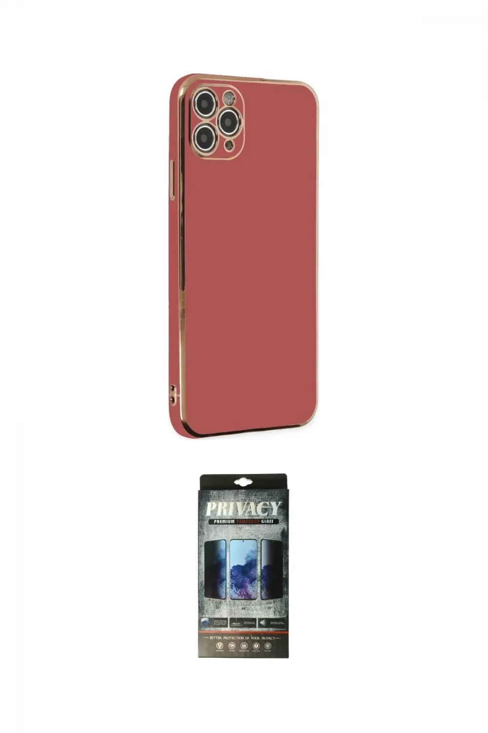 ieg™ iPhone 11 Pro Max Kılıf Yankı Serisi - Siyah 34D Hayalet Izgaralı Cam