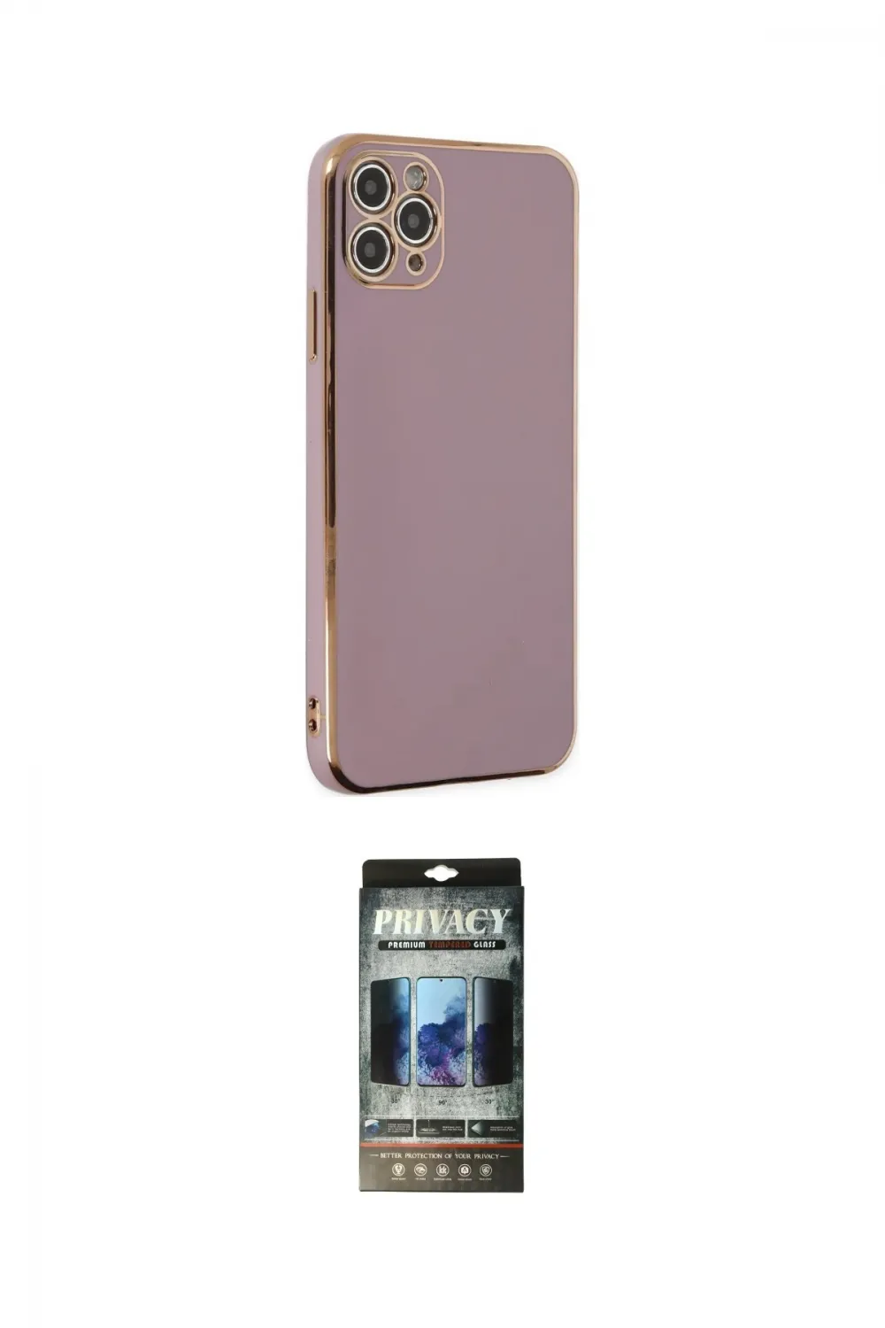 ieg™ iPhone 11 Pro Max Kılıf Yankı Serisi - Siyah 34D Hayalet Izgaralı Cam