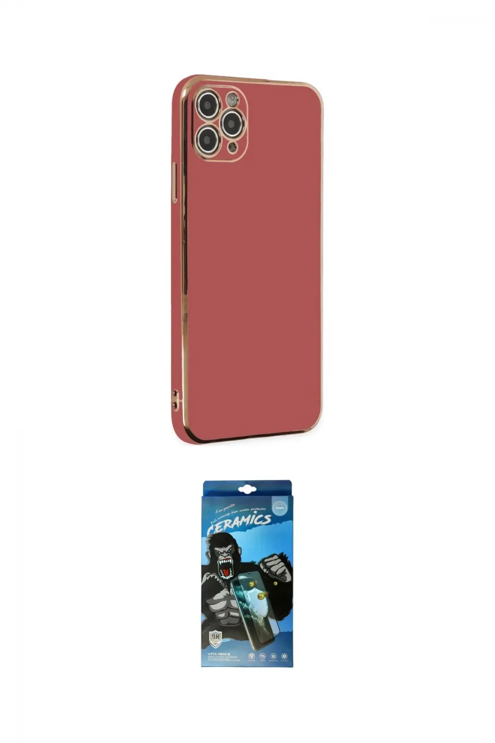 ieg™ iPhone 11 Pro Max Kılıf Yankı Serisi - Siyah 34D Izgaralı Cam