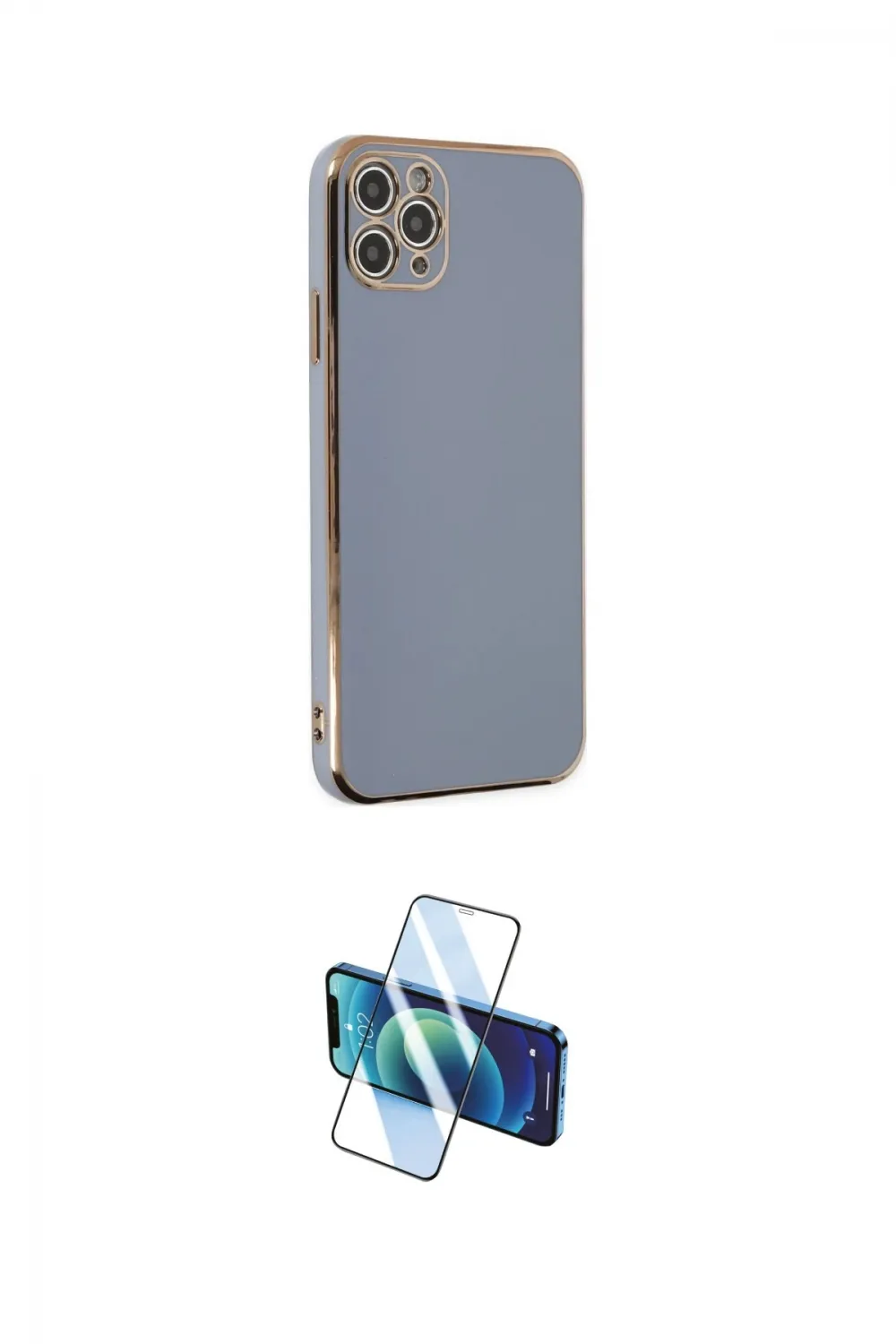 ieg™ iPhone 11 Pro Max Kılıf Yankı Serisi - Siyah 3D Antistatik Cam Ekran Koruyucu