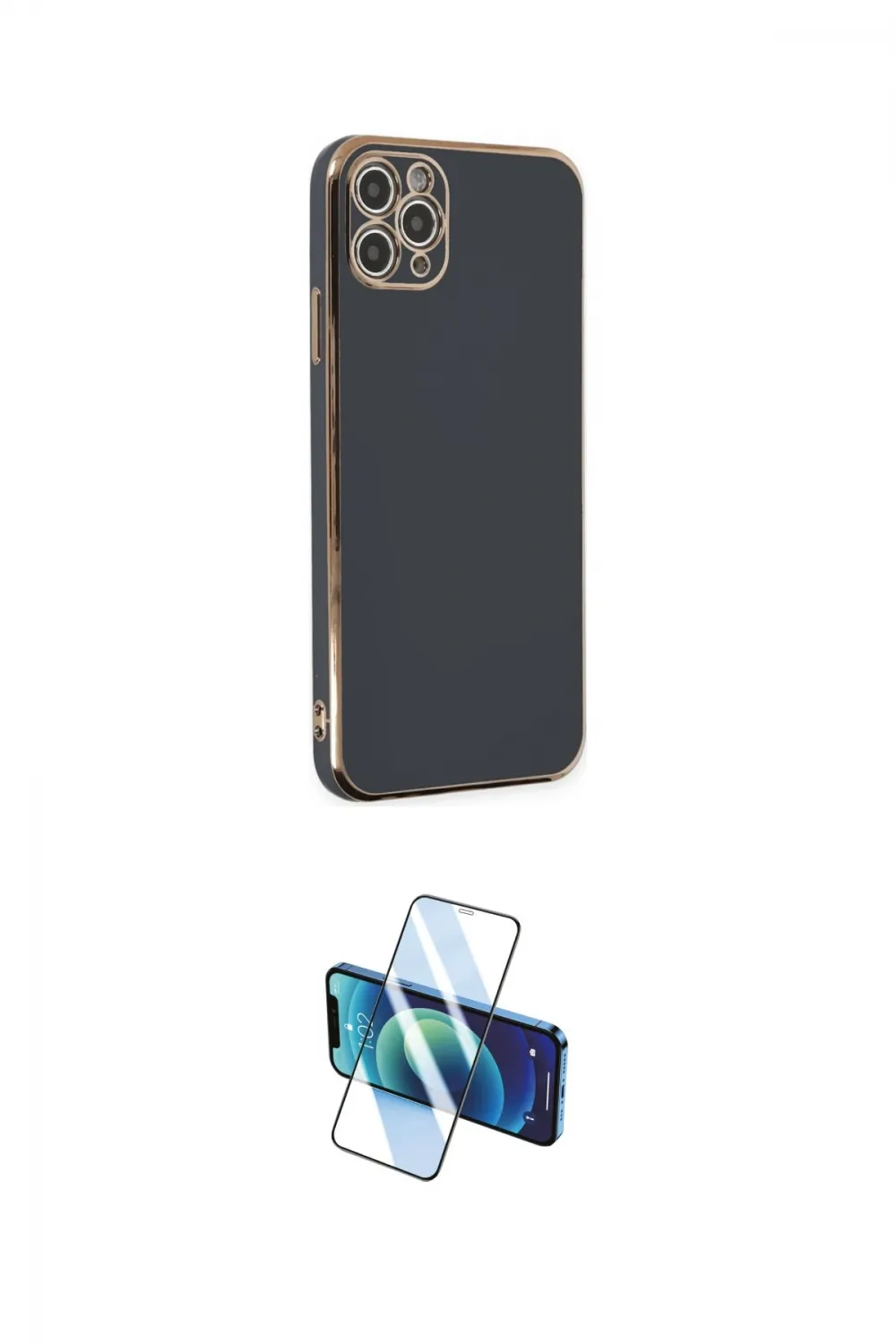 ieg™ iPhone 11 Pro Max Kılıf Yankı Serisi - Siyah 3D Antistatik Seramik Nano Ekran Koruyucu