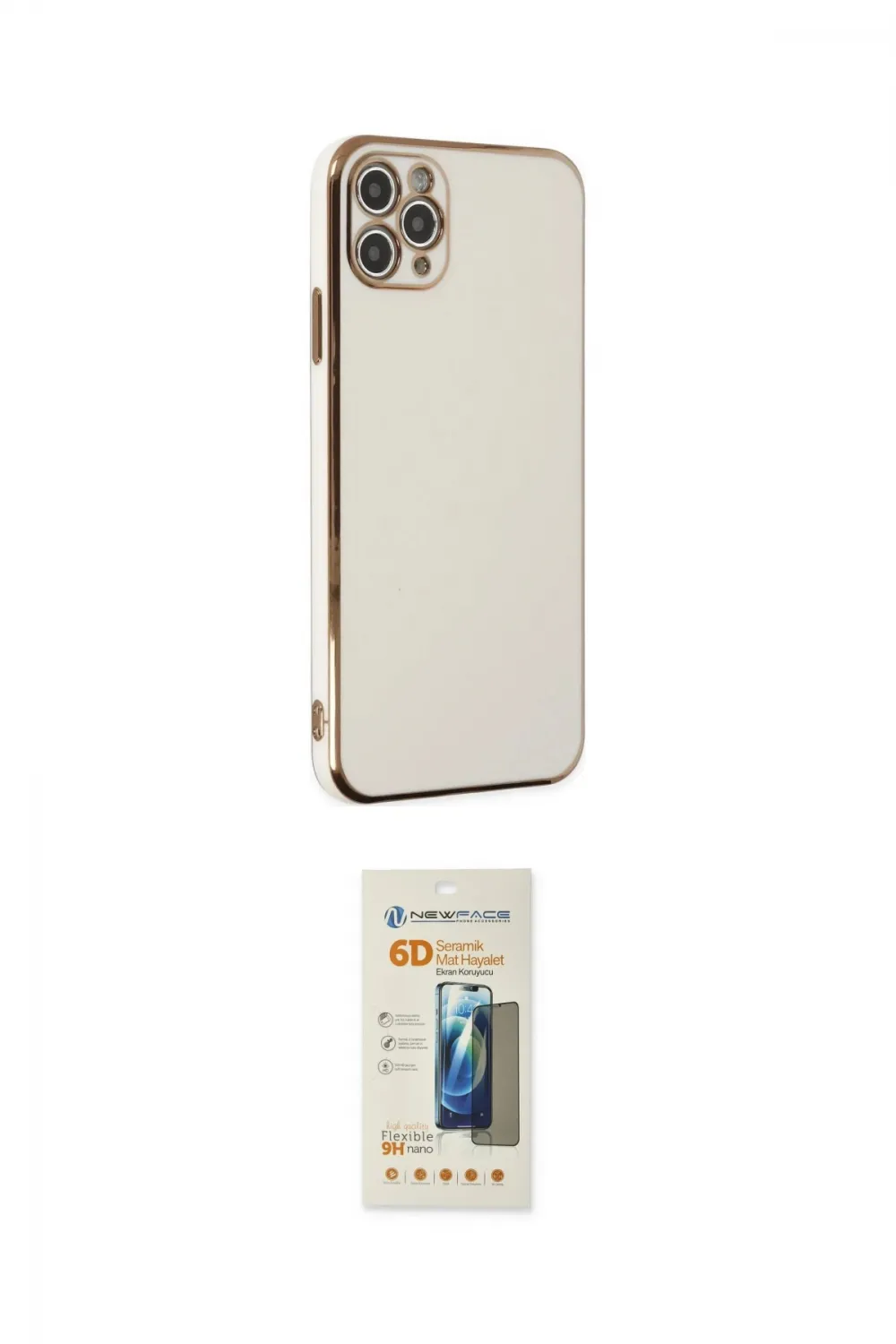 ieg™ iPhone 11 Pro Max Kılıf Yankı Serisi - Siyah 6D Mat Seramik Hayalet Nano Ekran Koruyucu