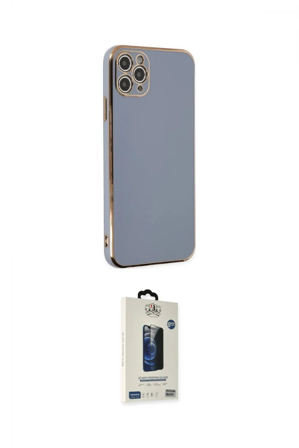 ieg™ iPhone 11 Pro Max Kılıf Yankı Serisi - Siyah Bilvis Hayalet Cam Ekran Koruyucu