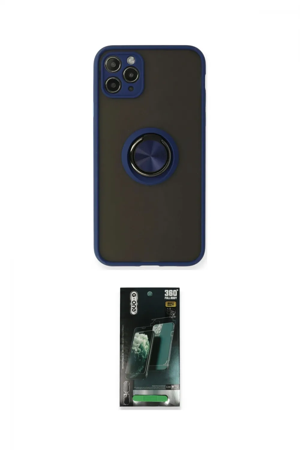 ieg™ iPhone 11 Pro Max Kılıf Yörünge Çizgi - Şeffaf 360 Full Body Arka Koruyucu