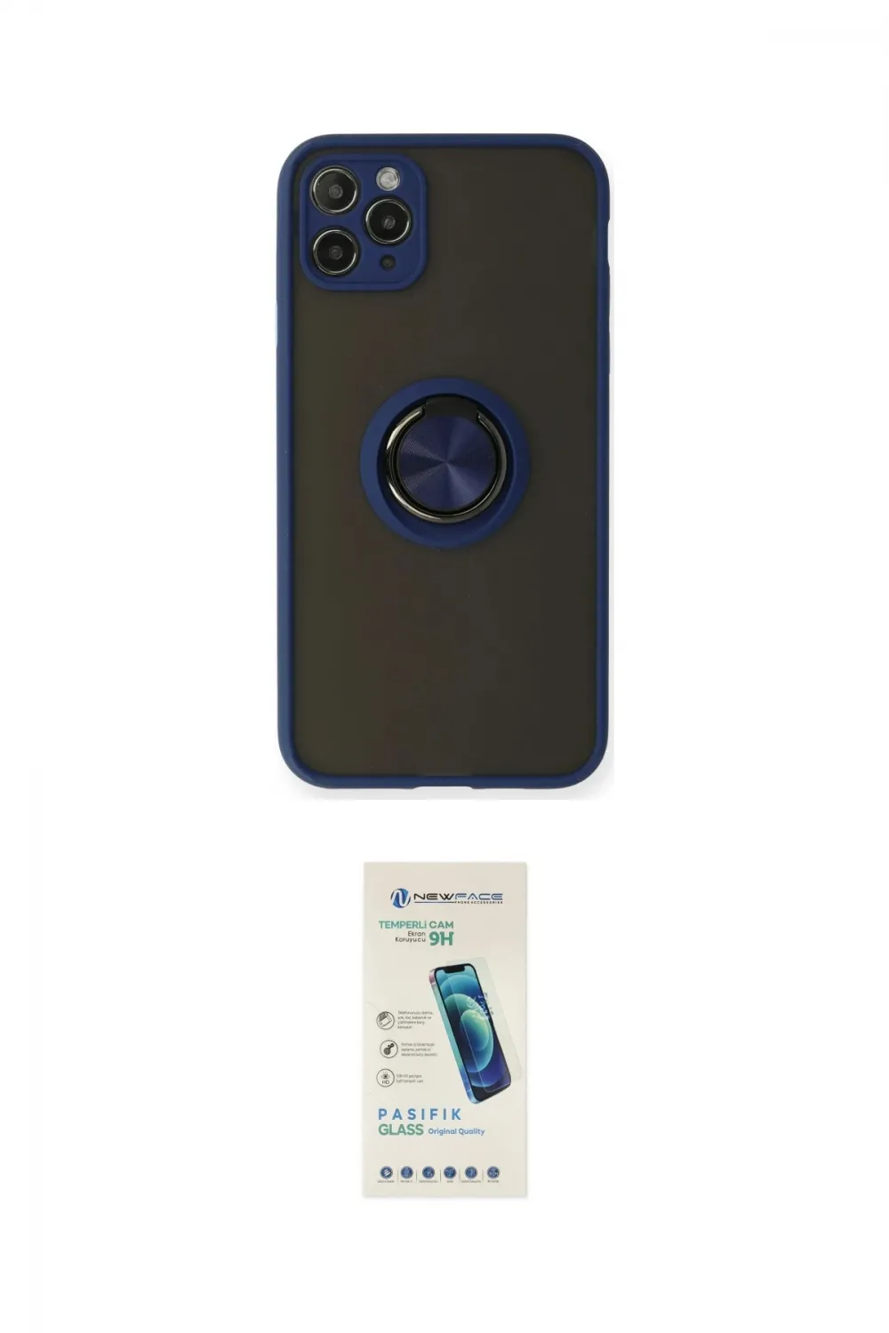 ieg™ iPhone 11 Pro Max Kılıf Yörünge Çizgi - Şeffaf Pasifik Cam Ekran Koruyucu