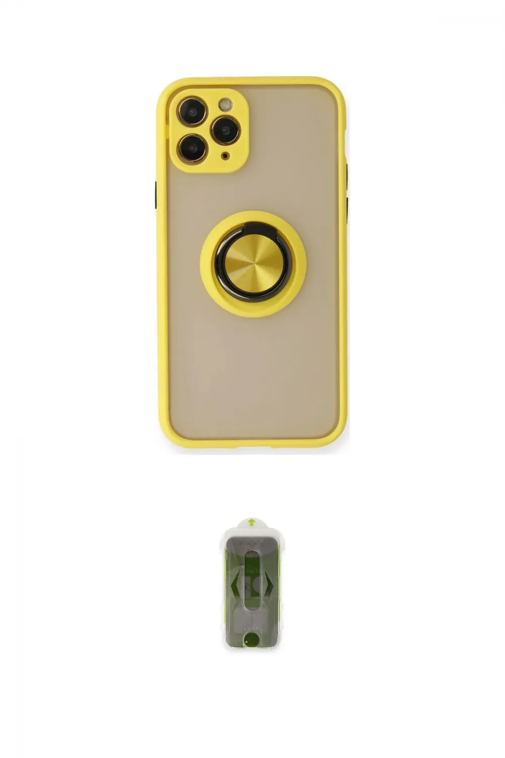 ieg™ iPhone 11 Pro Max Kılıf Yörünge Çizgi - Siyah Joko Magic 5D Hayalet Cam