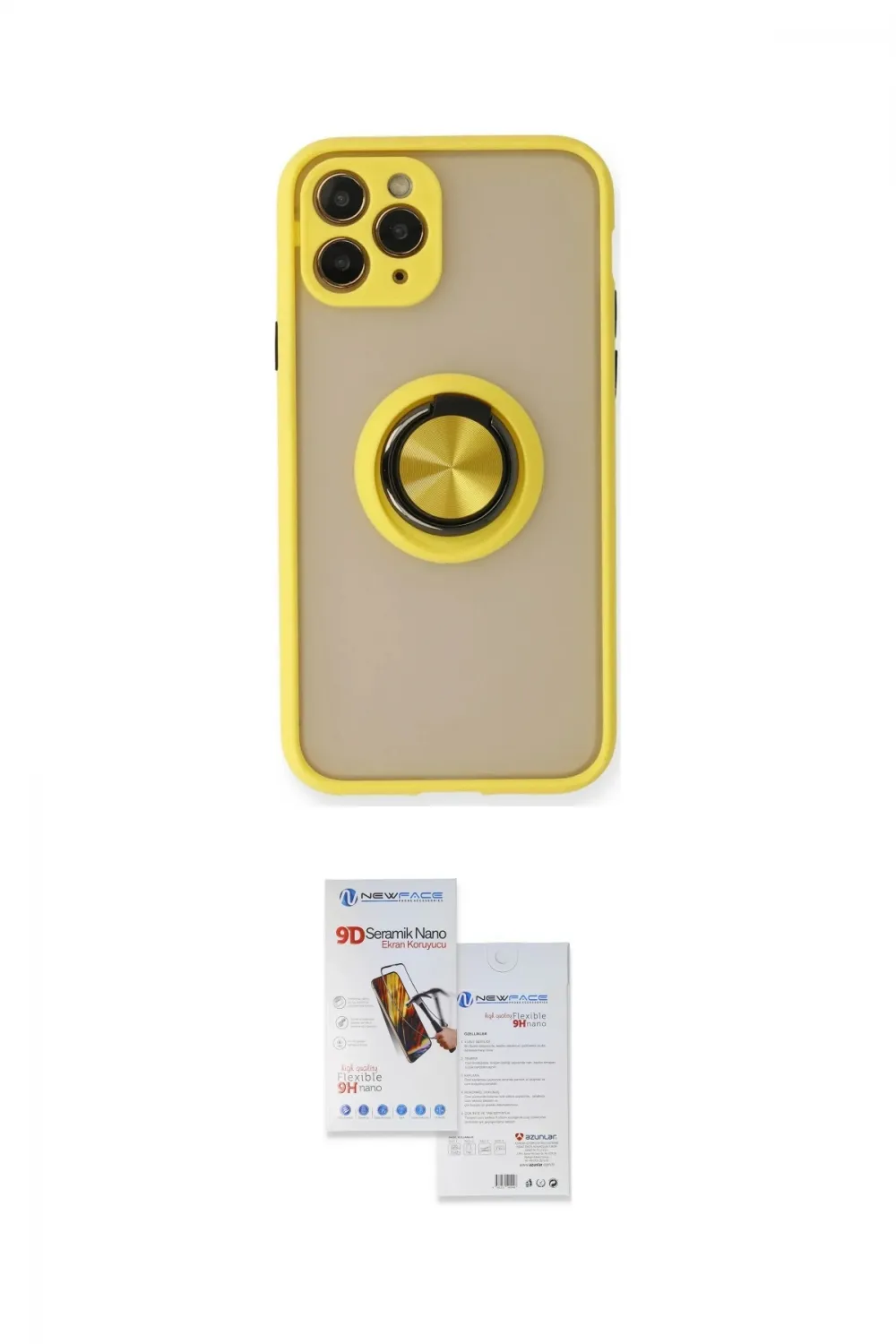 ieg™ iPhone 11 Pro Max Kılıf Yörünge Çizgi - Siyah Seramik Nano Ekran Koruyucu
