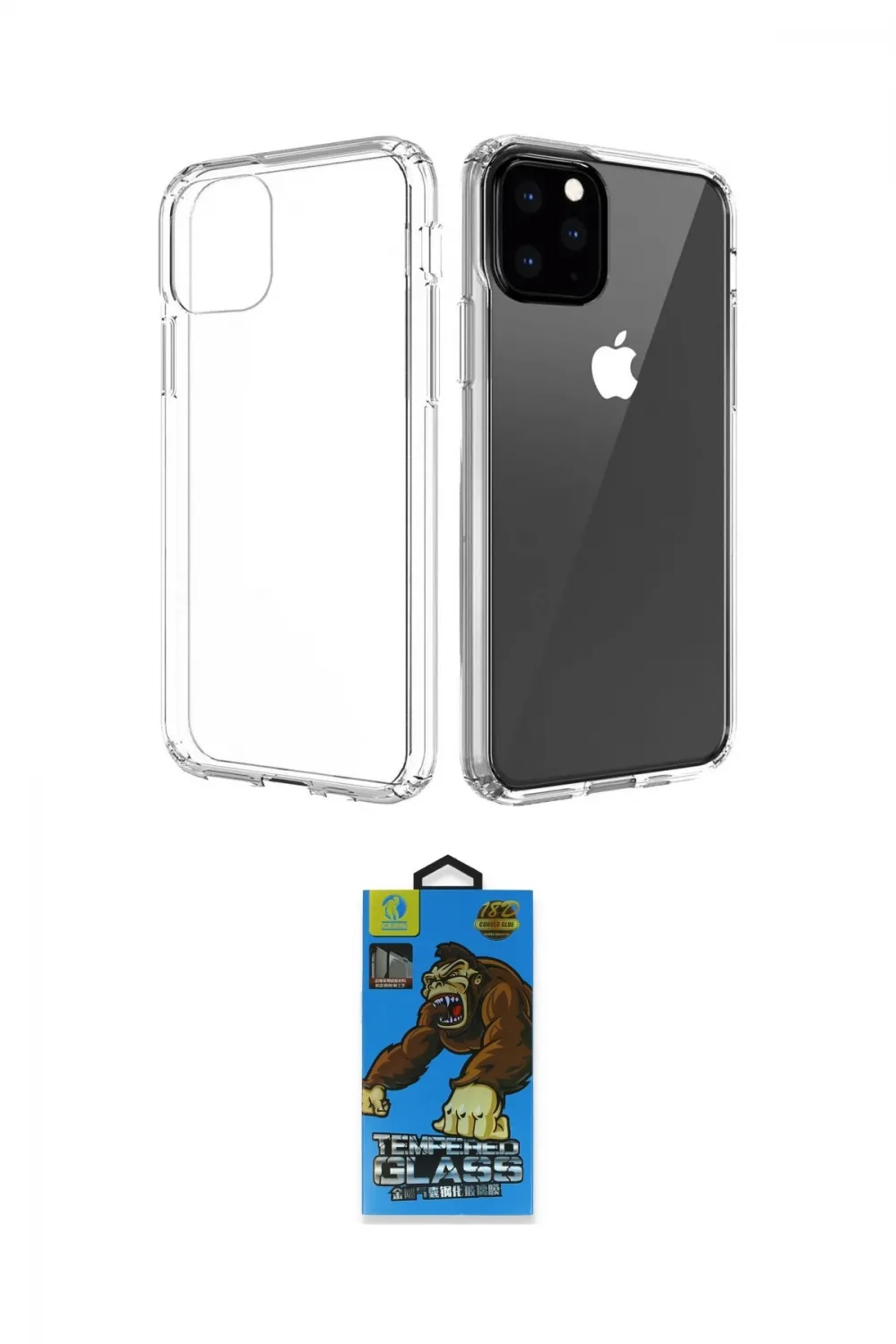 ieg™ iPhone 11 Pro Max Kılıf Zirve Doku - Siyah 18D Cam Ekran Koruyucu
