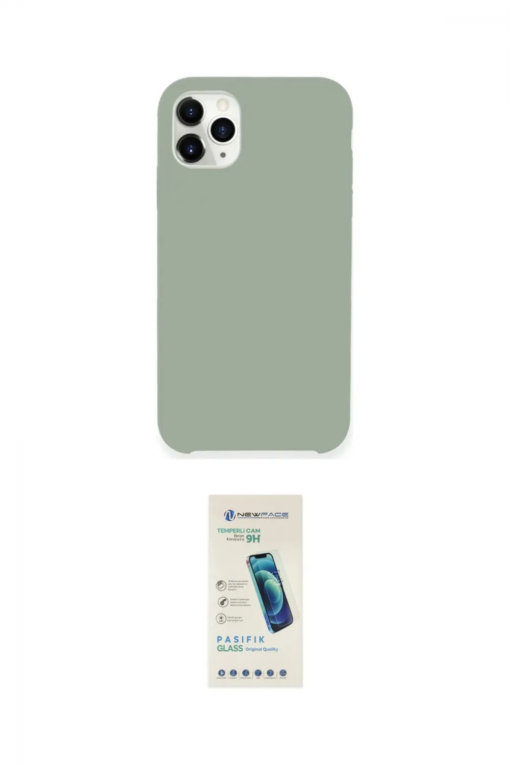 ieg™ iPhone 11 Pro Max Kılıf Zirve Modern Özel Seri - Şeffaf Pasifik Cam Ekran Koruyucu