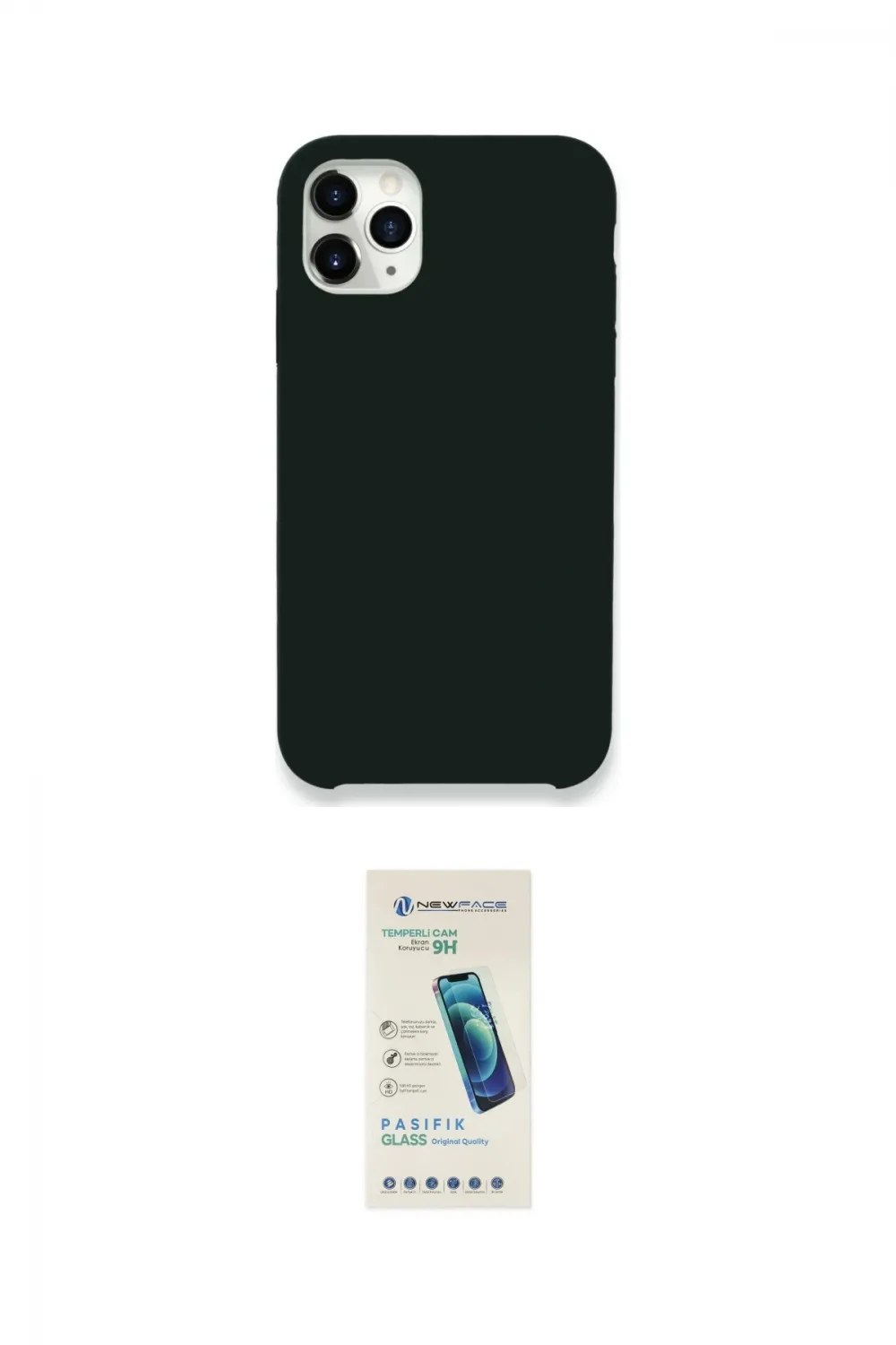 ieg™ iPhone 11 Pro Max Kılıf Zirve Modern Özel Seri - Şeffaf Pasifik Cam Ekran Koruyucu
