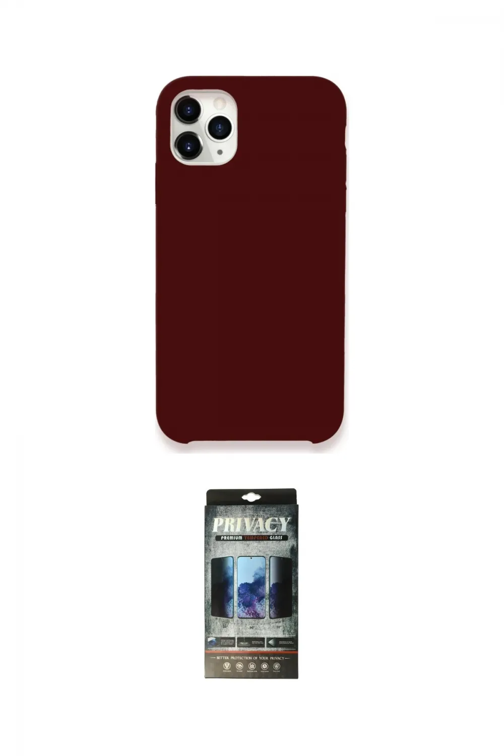 ieg™ iPhone 11 Pro Max Kılıf Zirve Modern Özel Seri - Siyah 34D Hayalet Izgaralı Cam