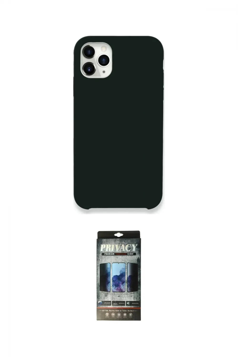 ieg™ iPhone 11 Pro Max Kılıf Zirve Modern Özel Seri - Siyah 34D Hayalet Izgaralı Cam